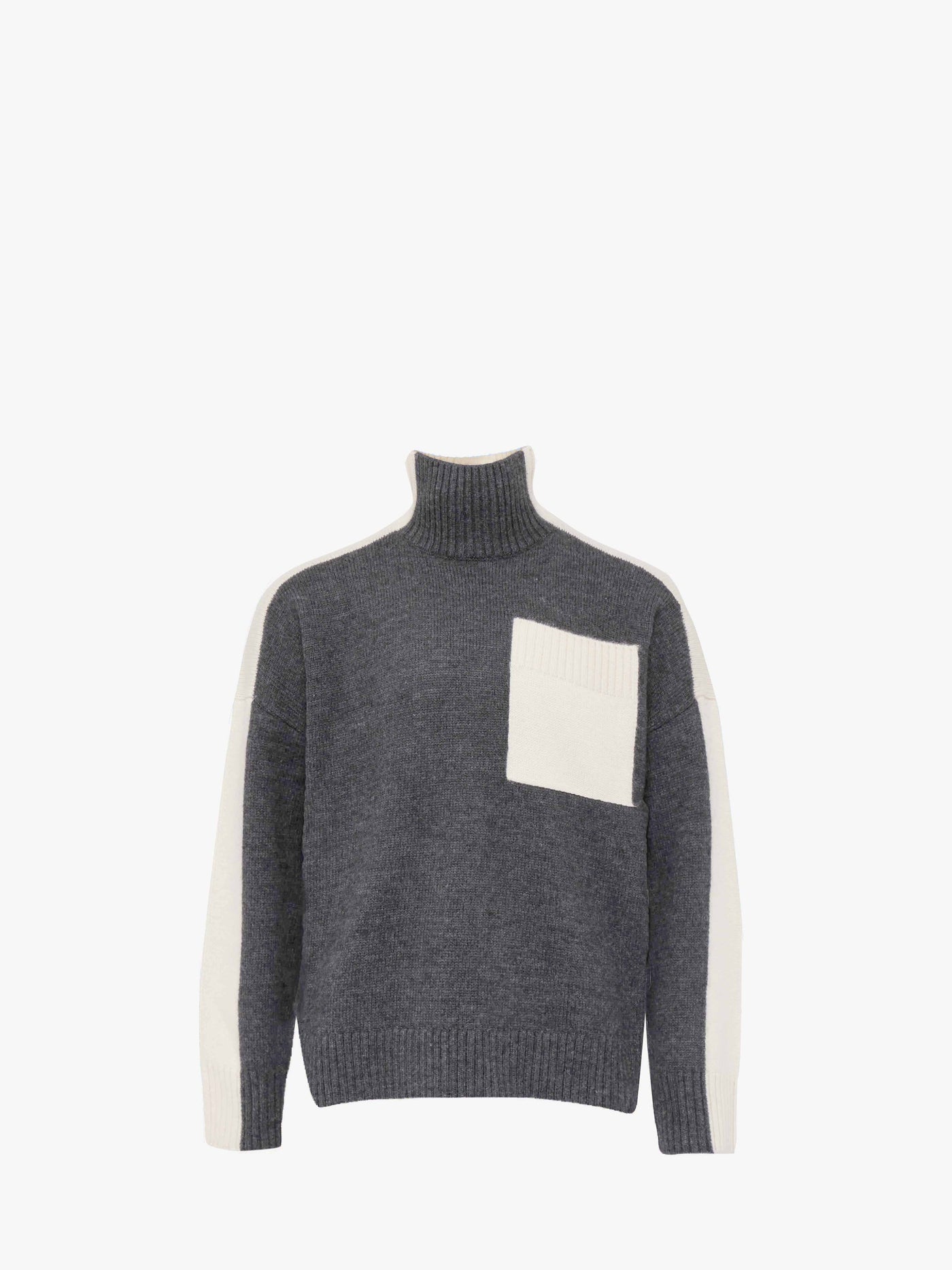 CL_TWO TONE PATCH POCKET JUMPER - NAVY/ELECTRIC LIME_KW1308YN0367