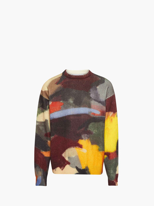 'ABSTRACT' PRINTED SWEATER