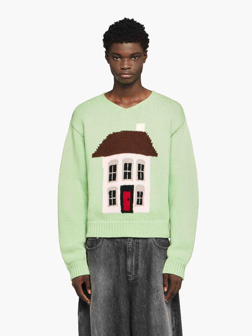 'HOUSE' INTARSIA SWEATER