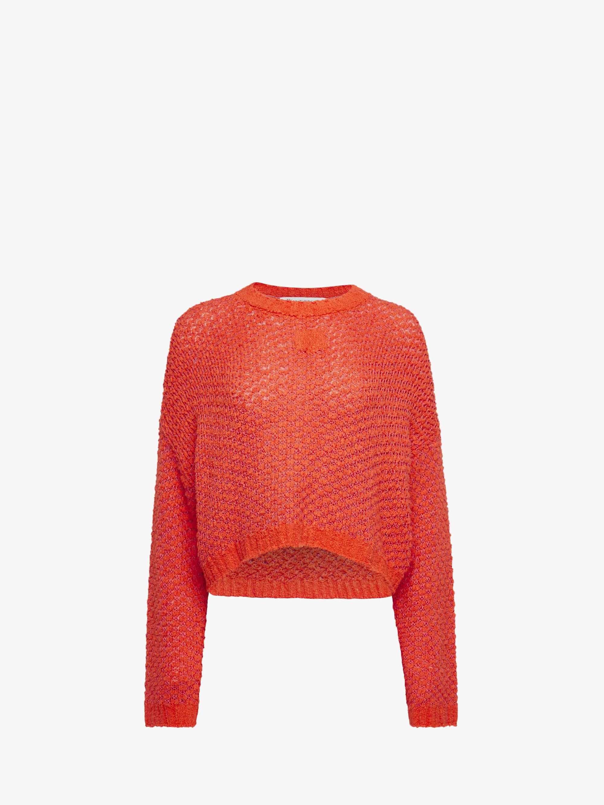 CROPPED OPEN STITCH SWEATER