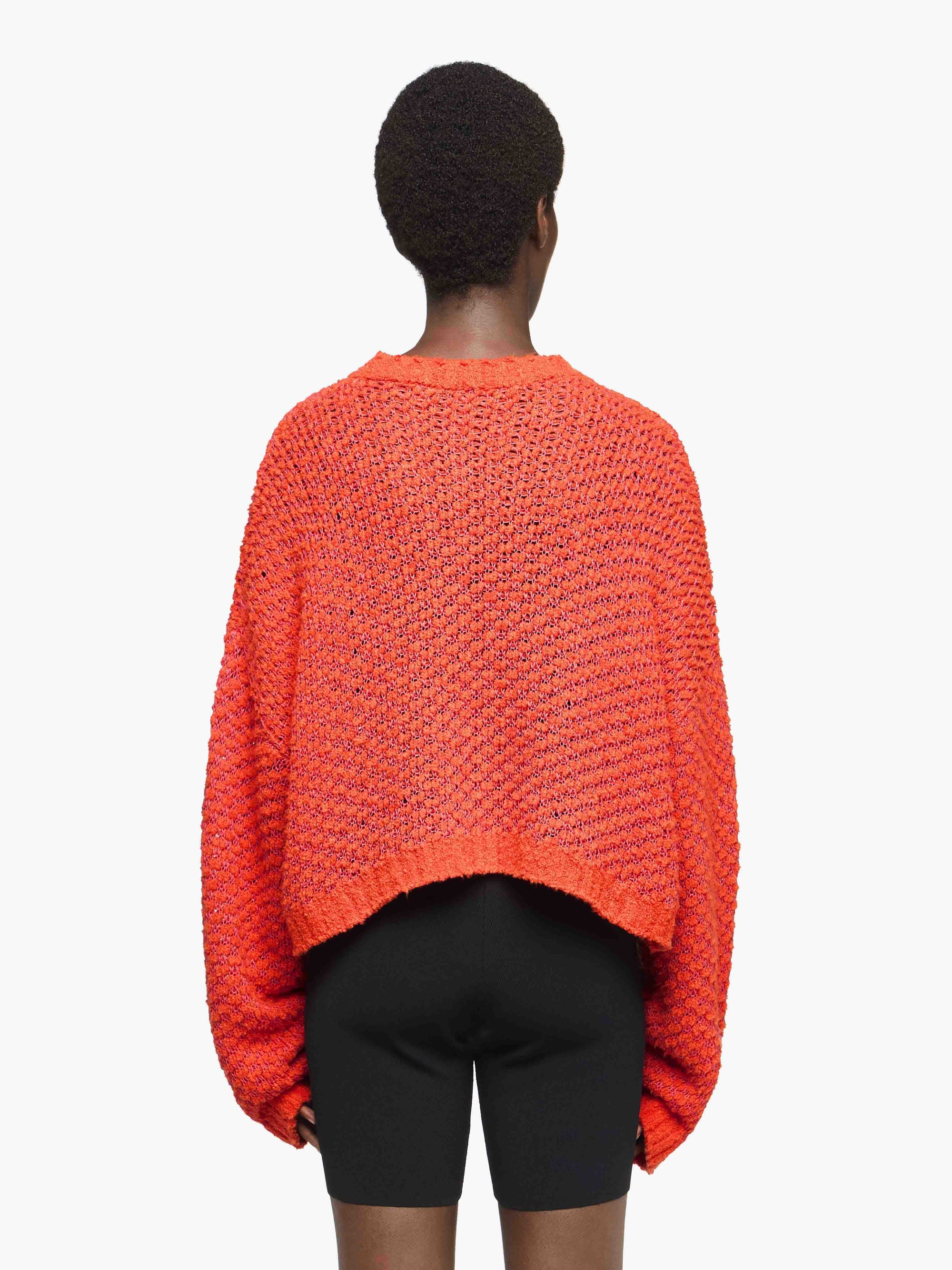 CROPPED OPEN STITCH SWEATER