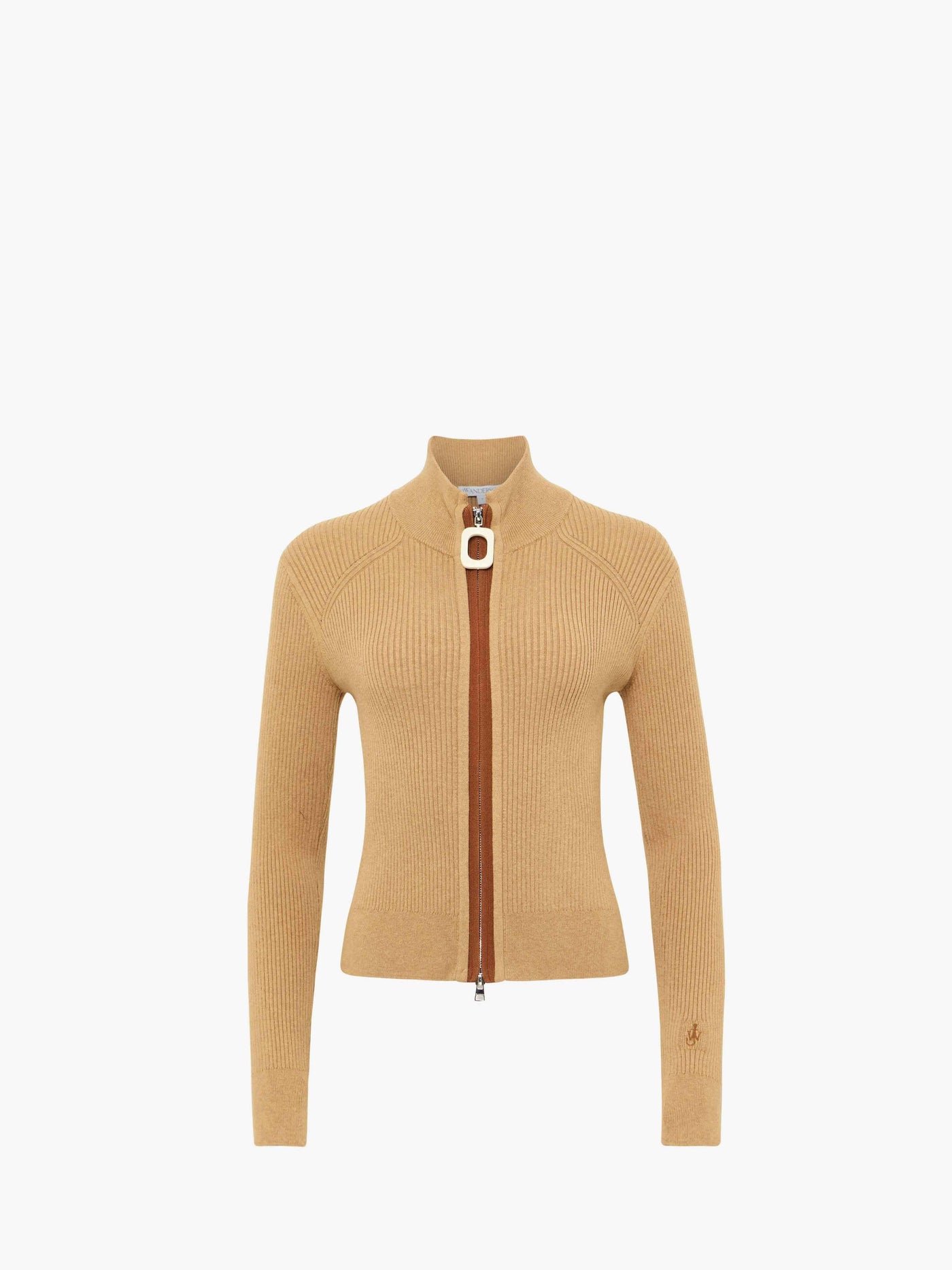 CL_FITTED ZIP UP CARDIGAN - BEIGE_KW1353YN0398