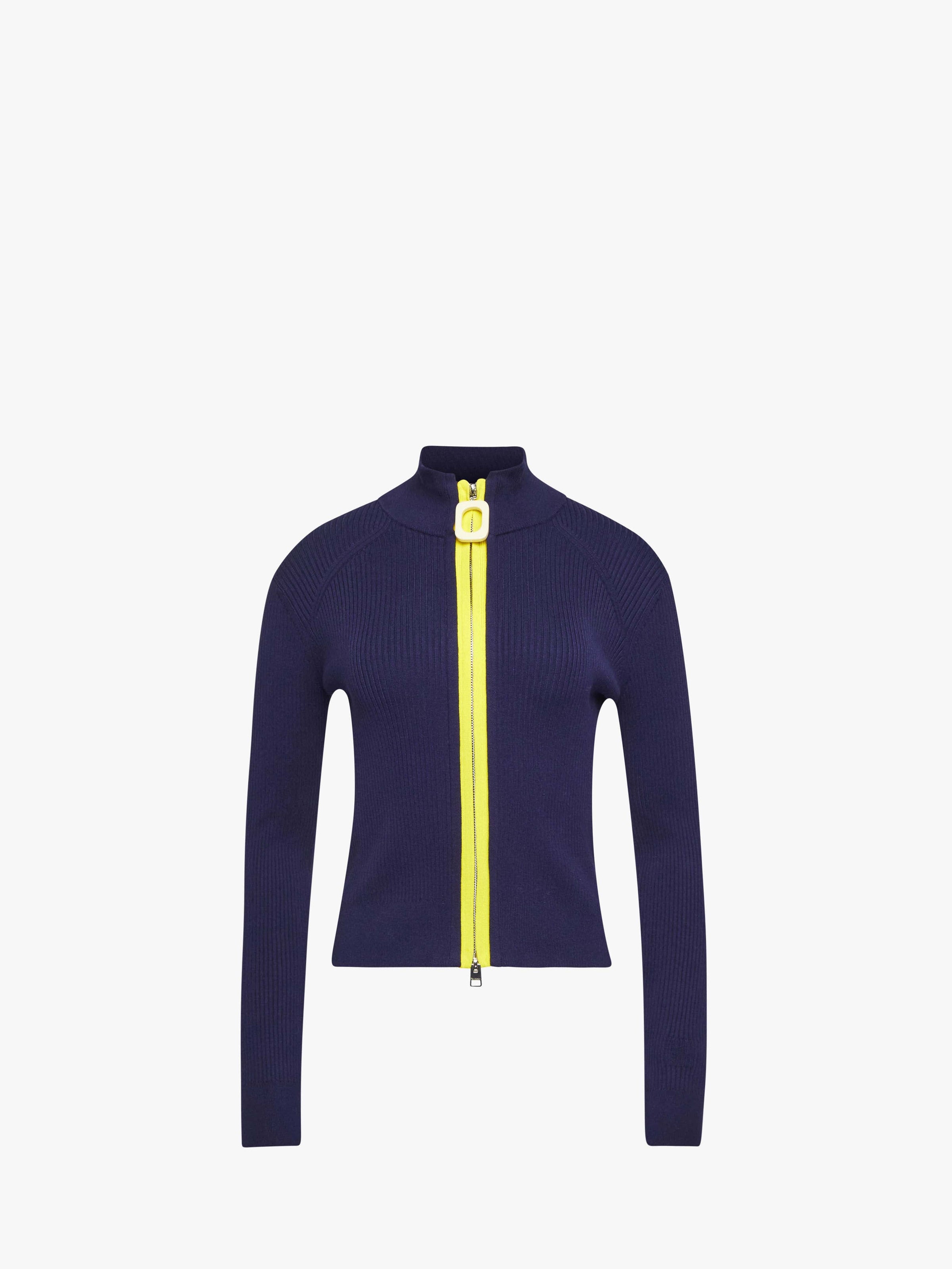 CL_FITTED ZIP UP CARDIGAN - BEIGE_KW1353YN0398