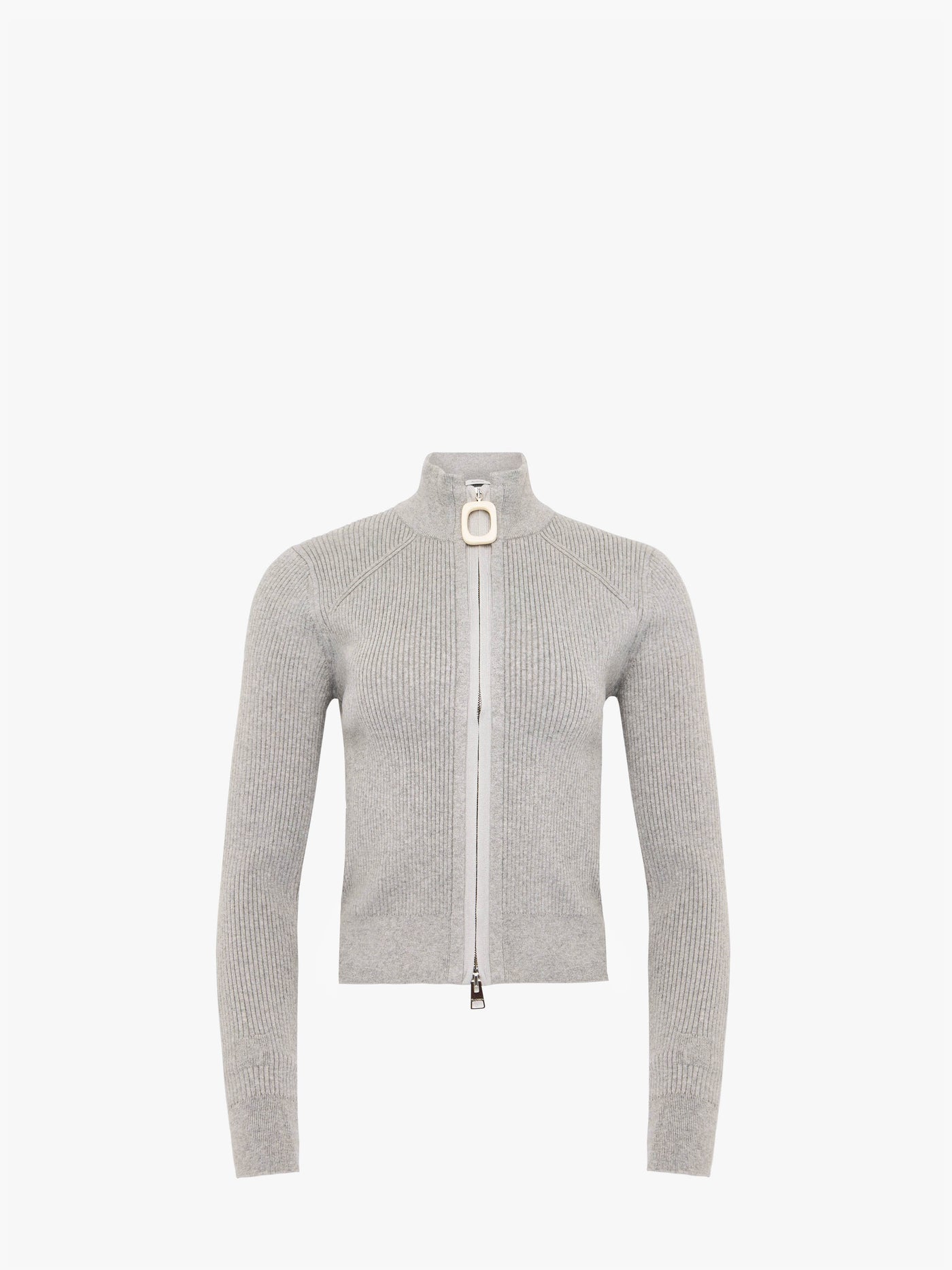 CL_FITTED ZIP UP CARDIGAN - BEIGE_KW1353YN0398