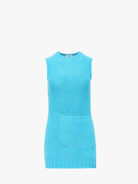 CL_FRONT POCKET MINI SHIFT DRESS - BRIGHT BLUE_KW1378YN0436