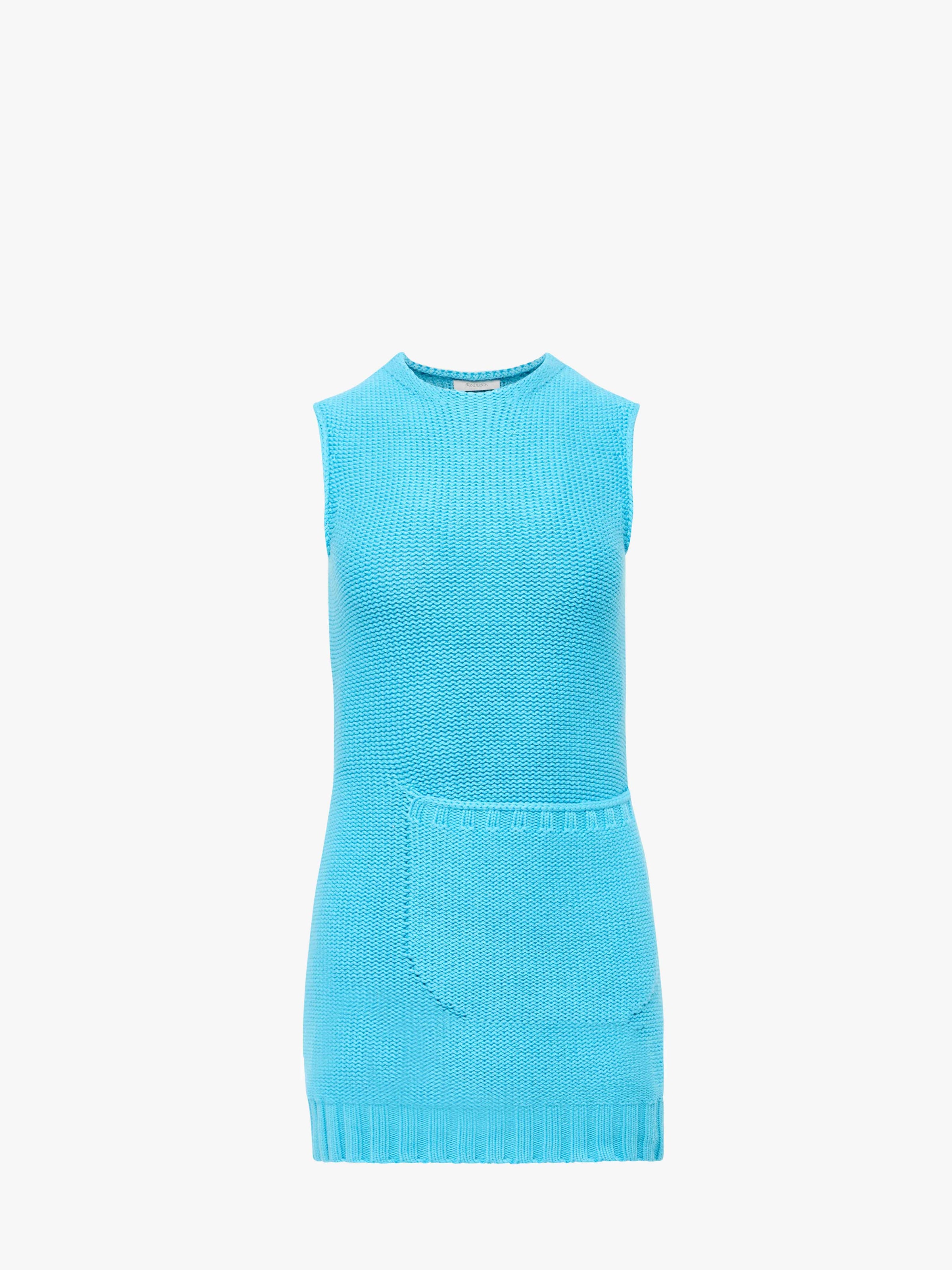 CL_FRONT POCKET MINI SHIFT DRESS - BRIGHT BLUE_KW1378YN0436