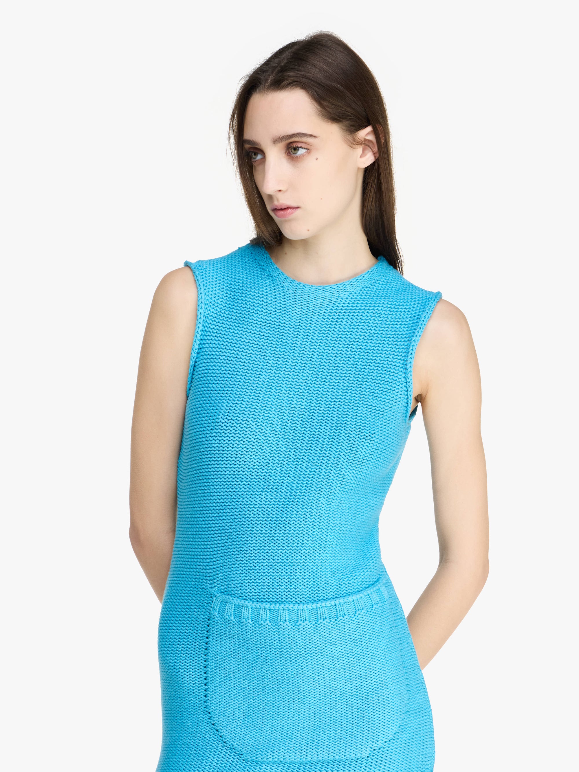 KNITTED MINI SHIFT DRESS