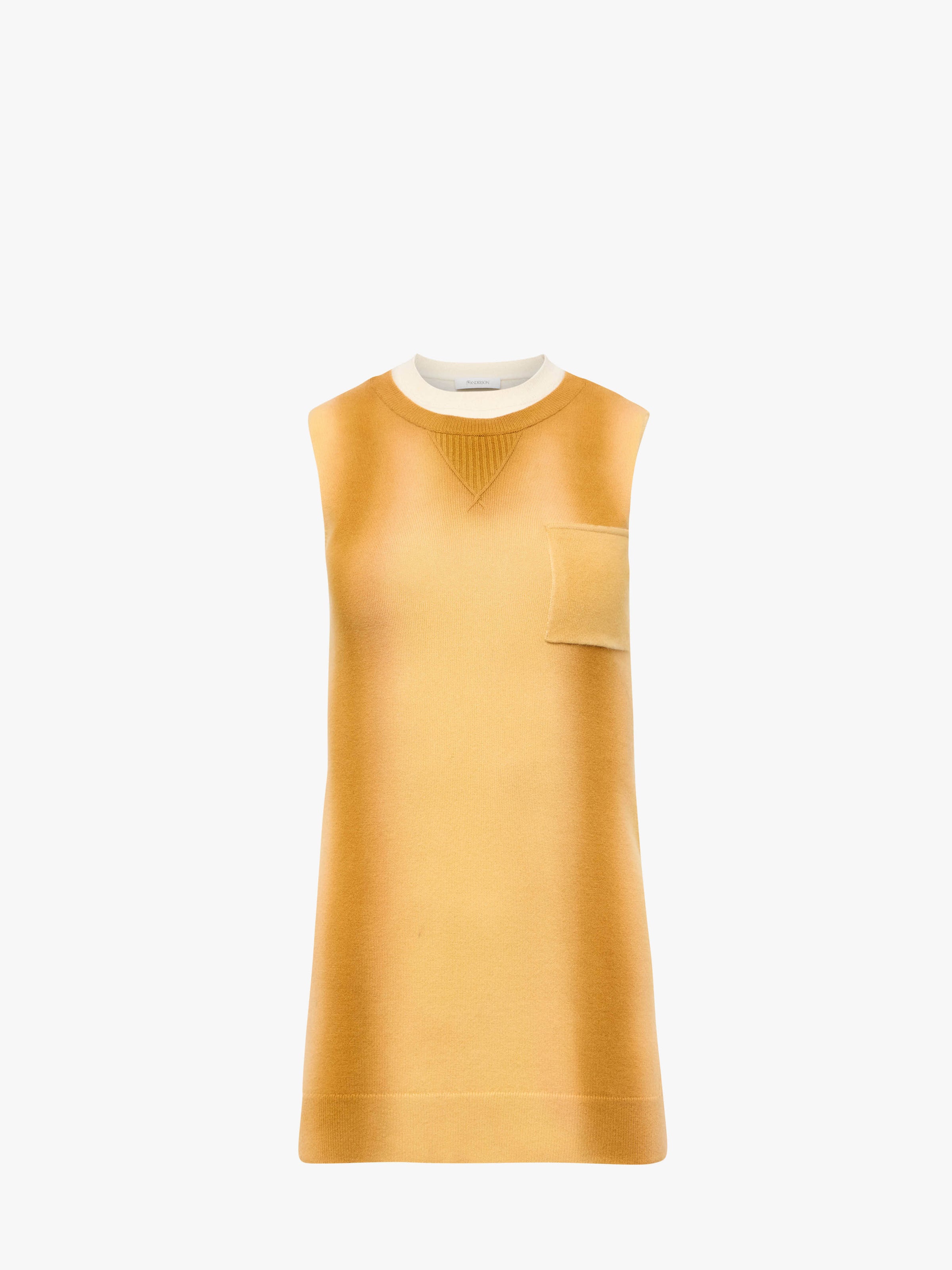 CL_LAYERED NECK MINI SHIFT DRESS - LIGHT TOBACCO_KW1382YN0436