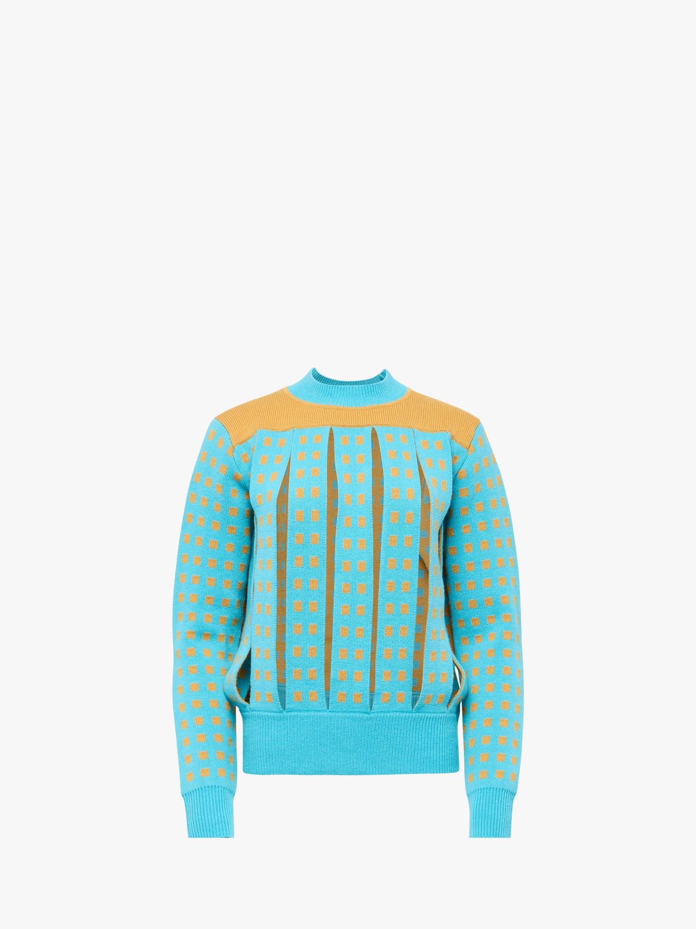 CL_JACQUARD SLIT JUMPER - OFF WHITE_KW1410YN0438