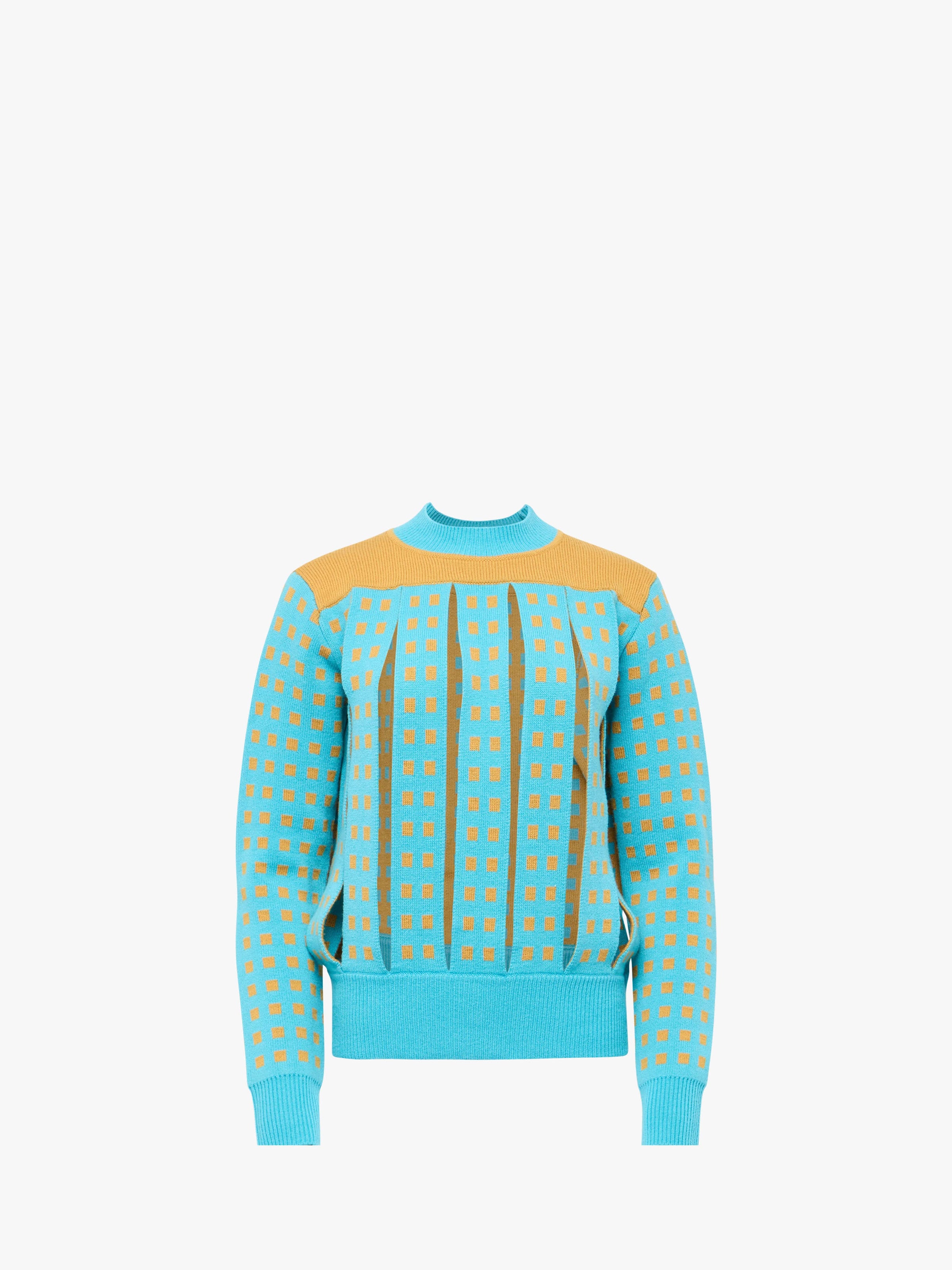CL_JACQUARD SLIT JUMPER - OFF WHITE_KW1410YN0438