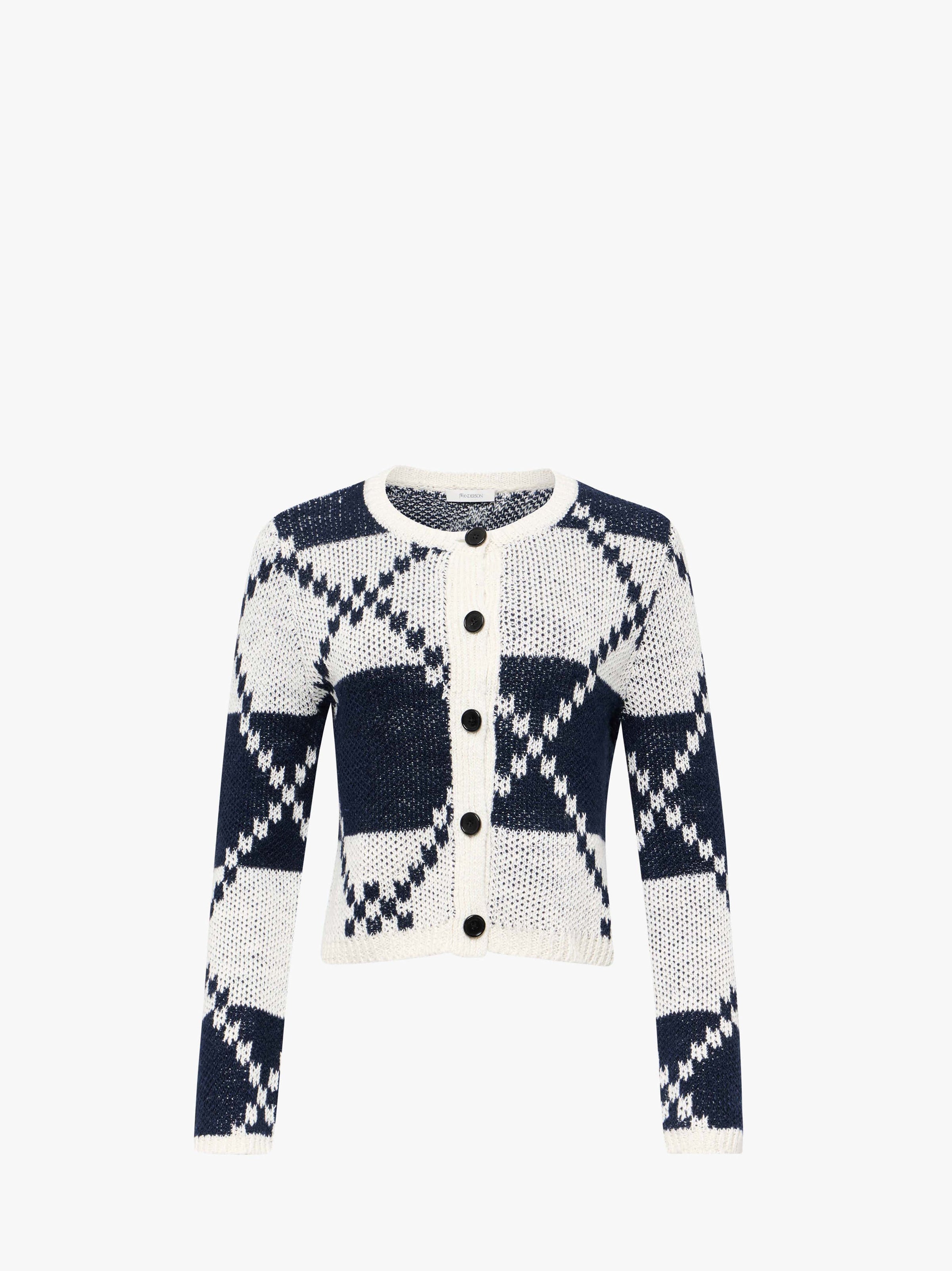 CL_FAIRISLE CARDIGAN - NAVY/CHESTNUT_KW1411YN0439
