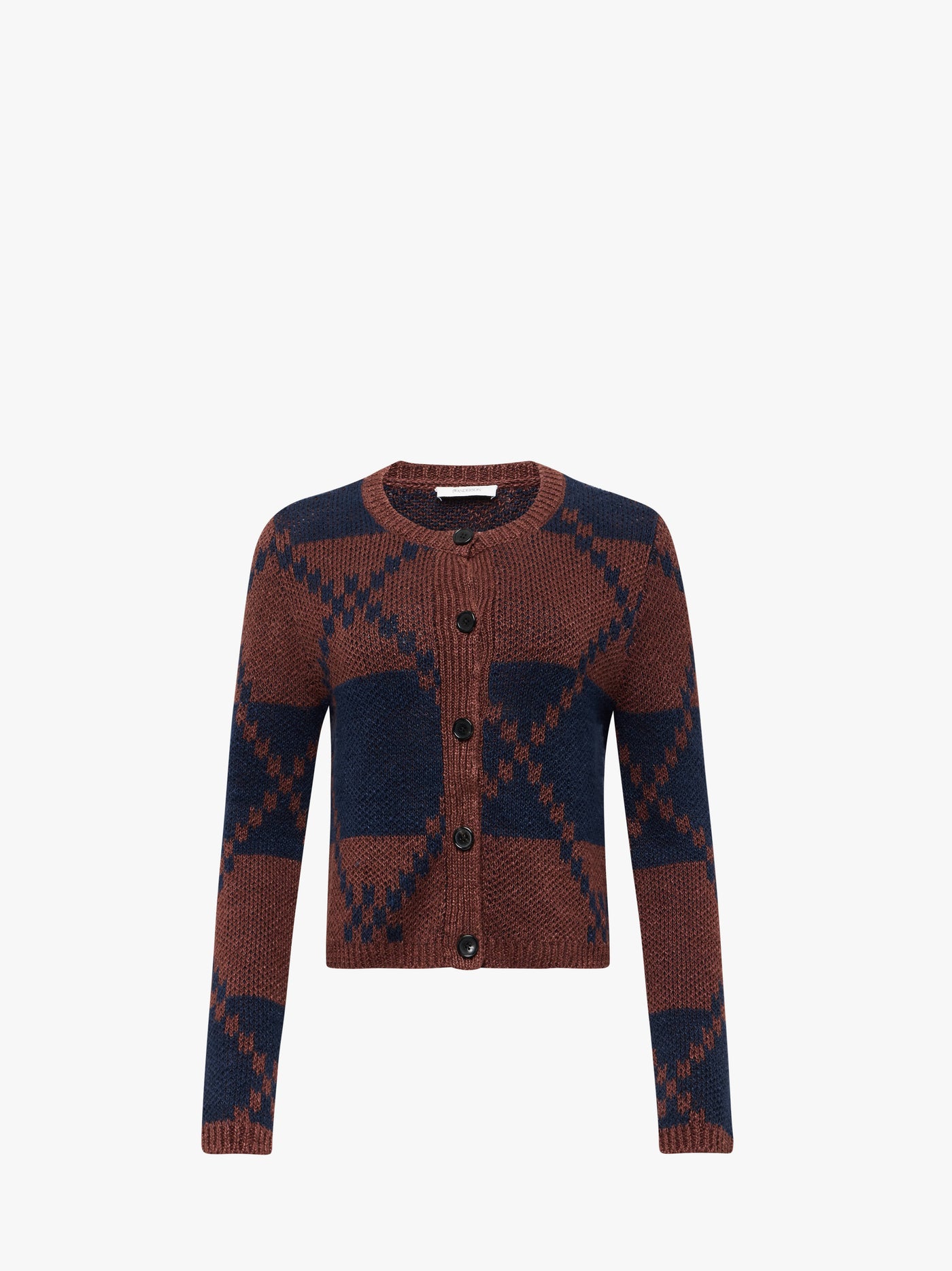 CL_FAIRISLE CARDIGAN - NAVY/CHESTNUT_KW1411YN0439