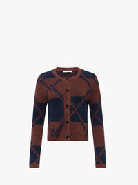 CL_FAIRISLE CARDIGAN - NAVY/CHESTNUT_KW1411YN0439