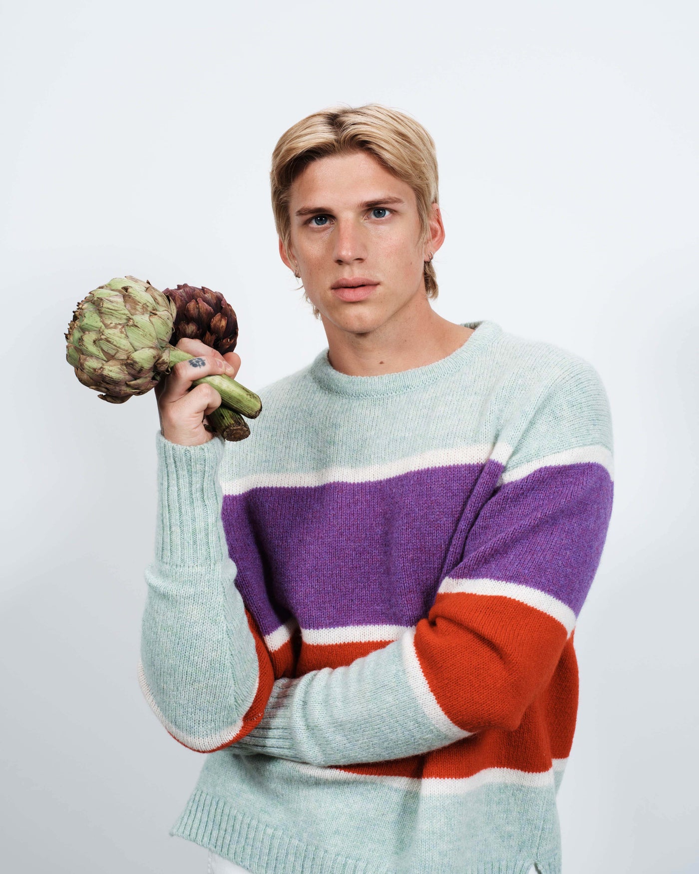 stripe crew neck jumper mint 1 Creative 2