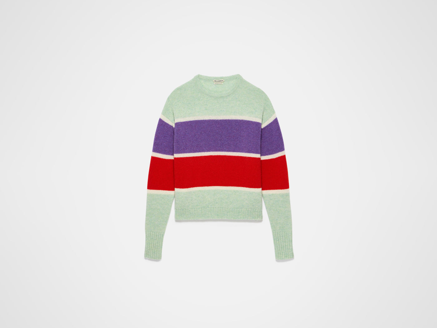 stripe crew neck jumper mint 1 Product Front 7