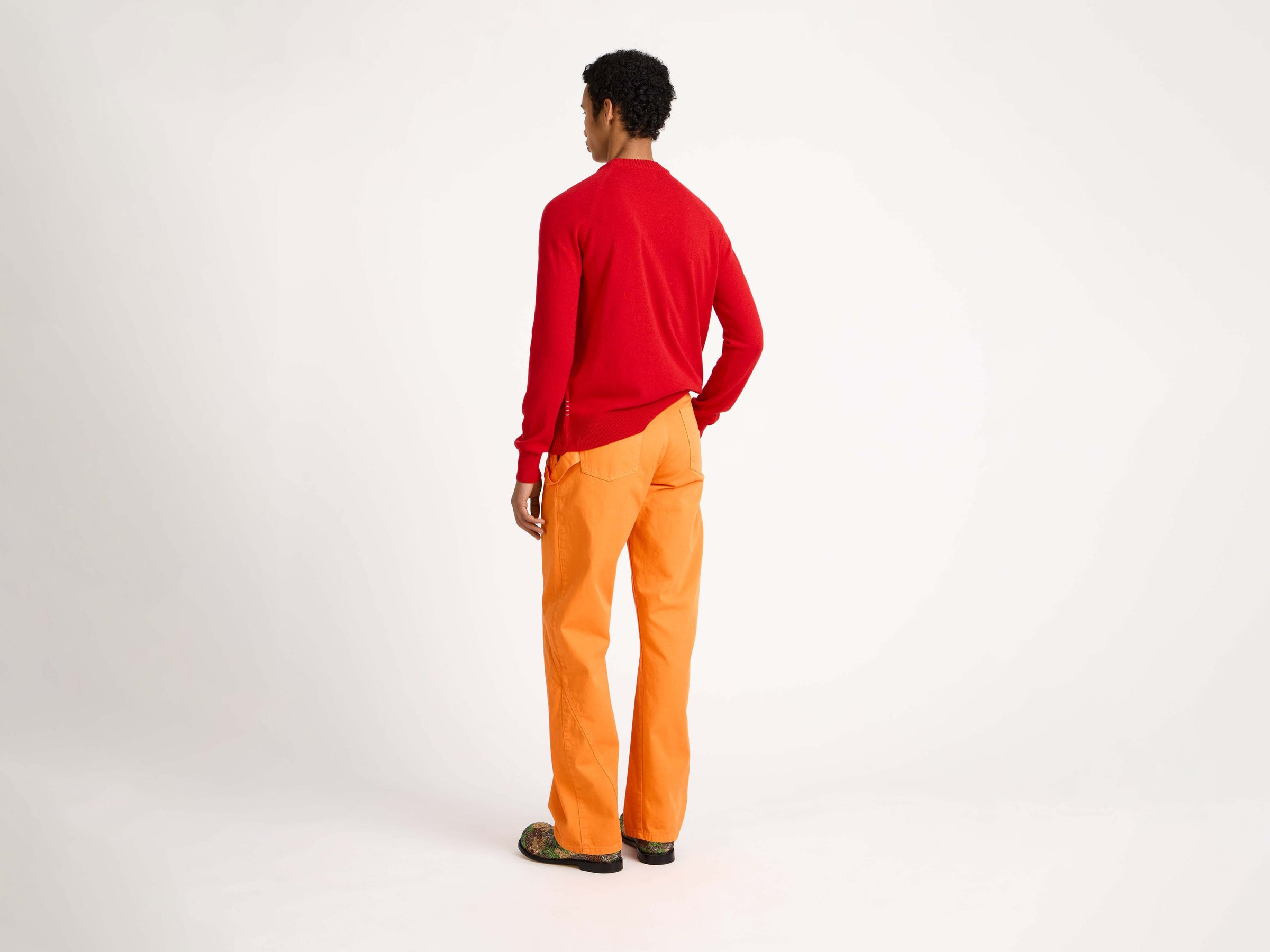 raglan jumper red Model Back 4