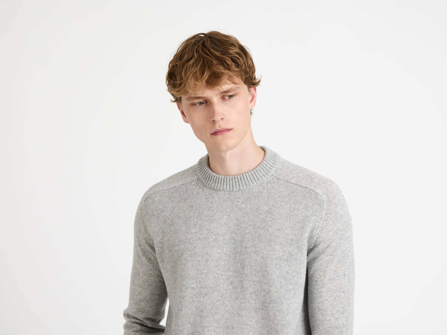 raglan jumper mid grey melange Model Detail 1