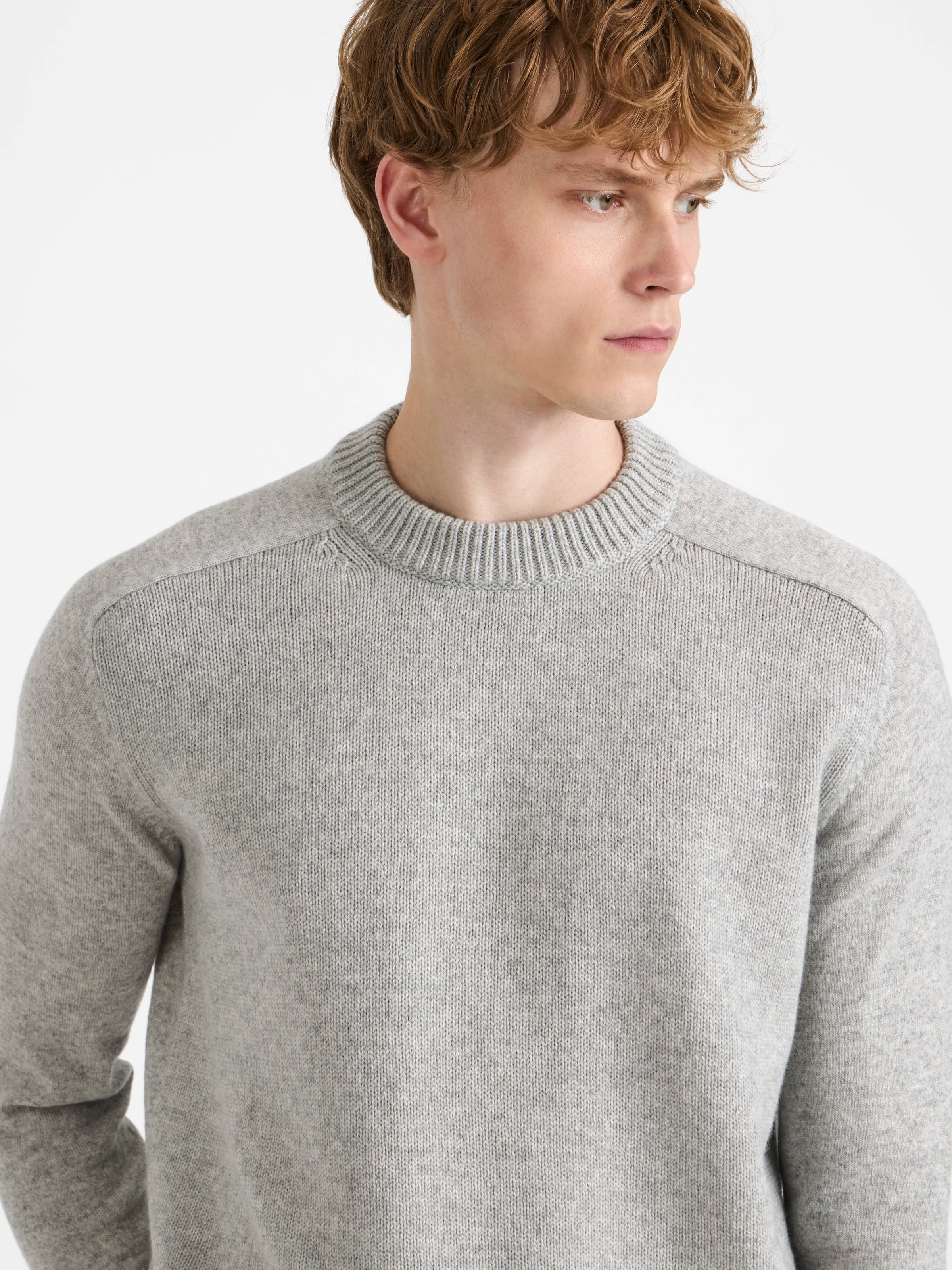 raglan jumper mid grey melange Model Detail 3