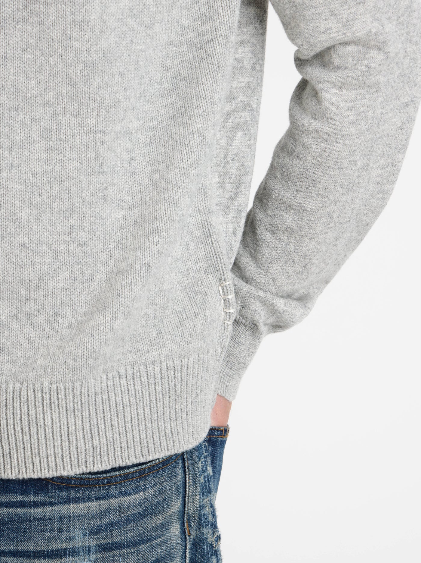 raglan jumper mid grey melange Model Detail 5