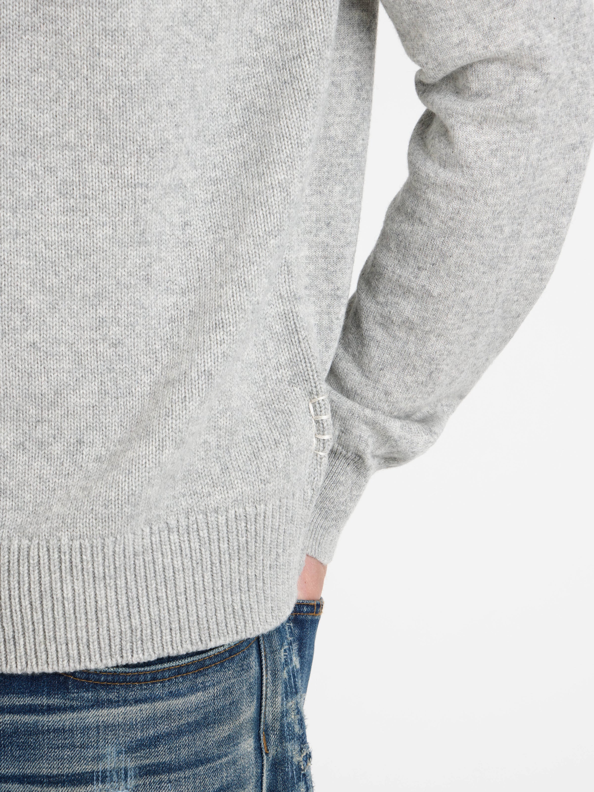 raglan jumper mid grey melange Model Detail 5