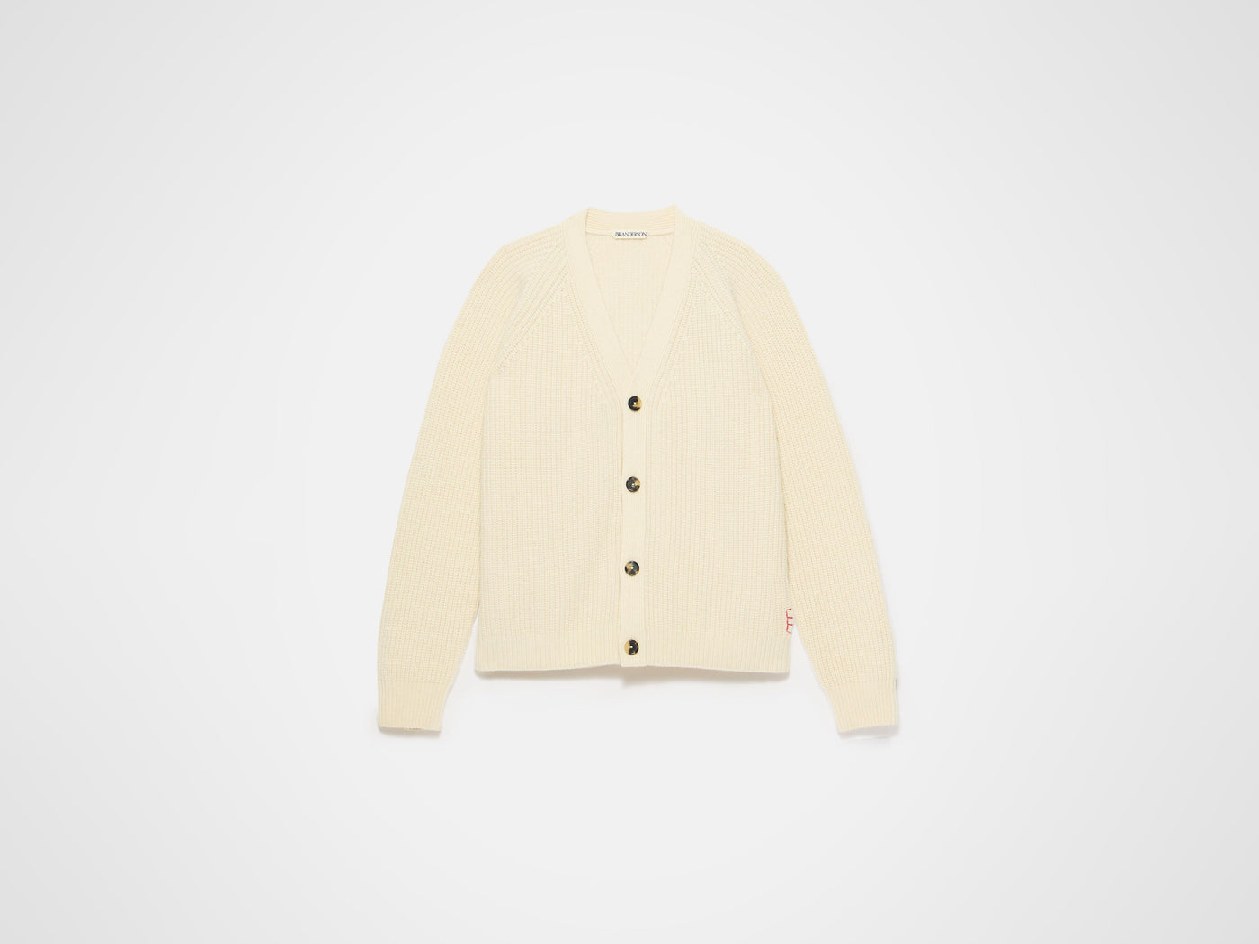 v neck cardigan ivory Product Front 8