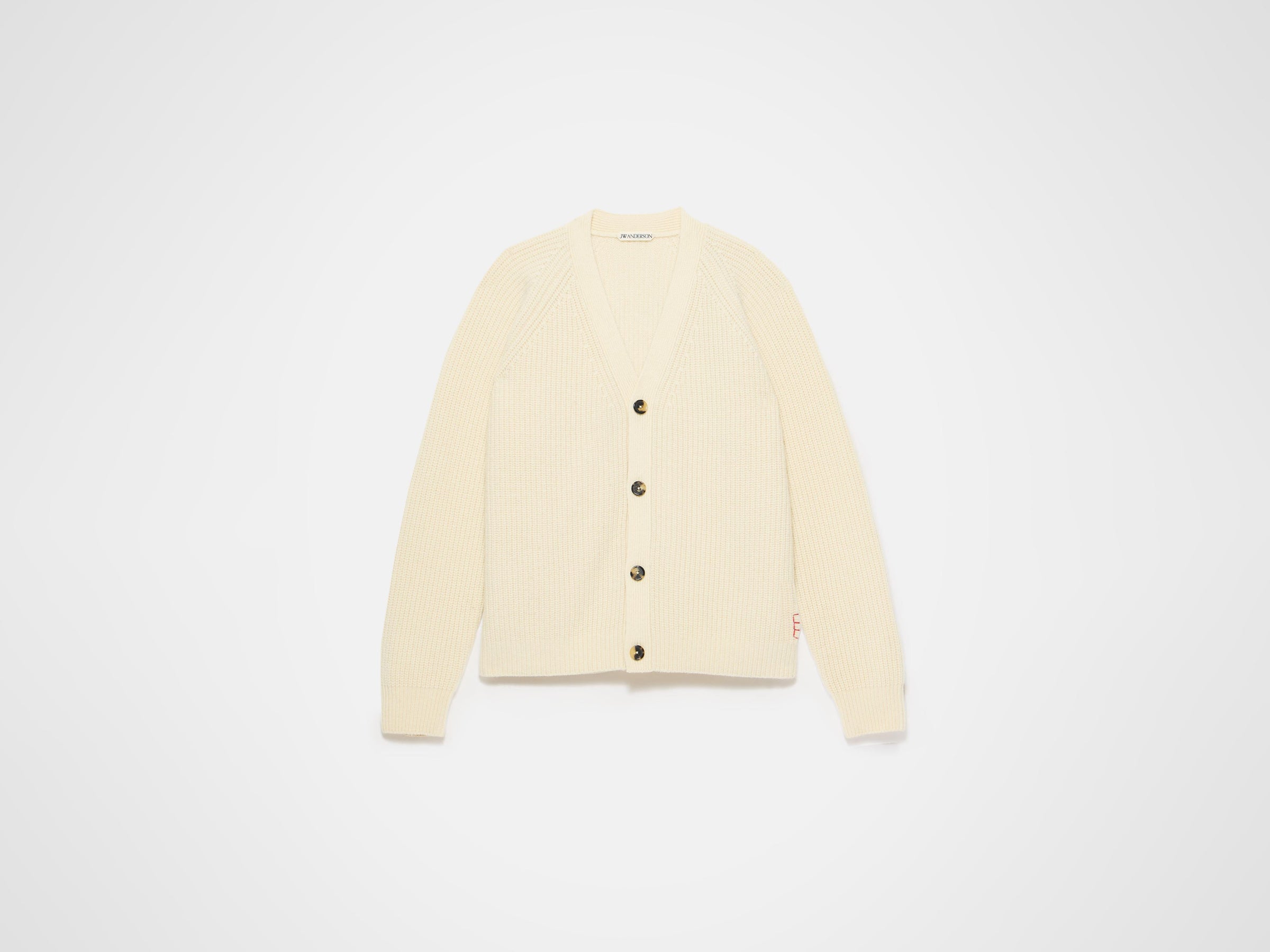 v neck cardigan ivory Product Front 8