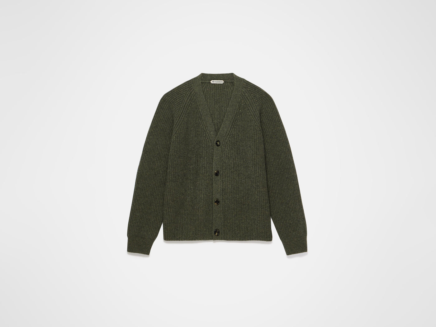 v neck cardigan hunter green Product Front 6