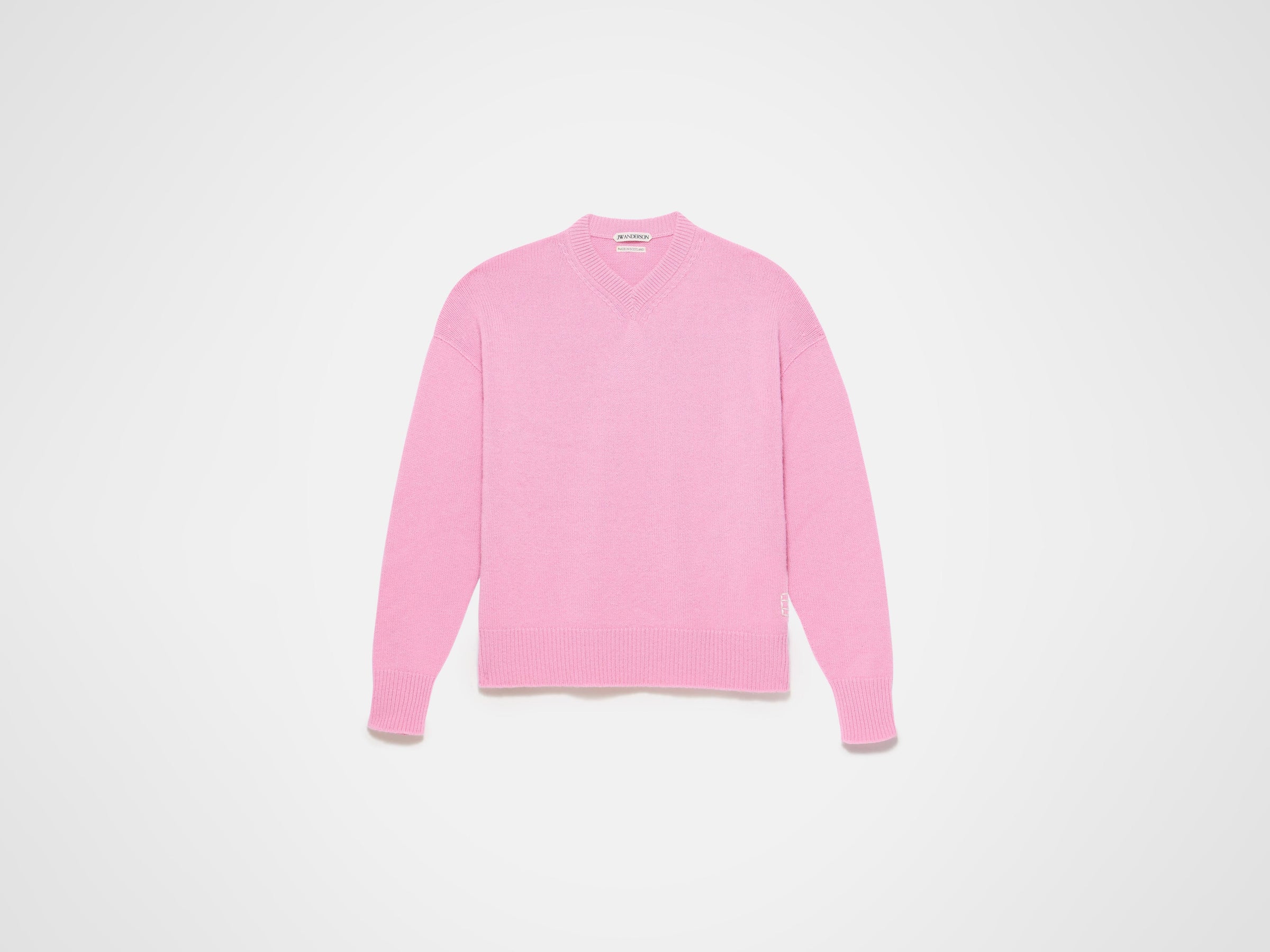 v neck jumper bubblegum 1 Product Front 5