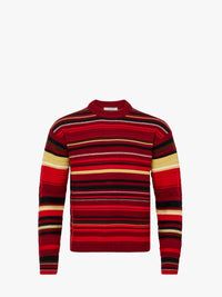 CL_MULTI STRIPE JUMPER - RED/ MULTI_KW1432YN0008