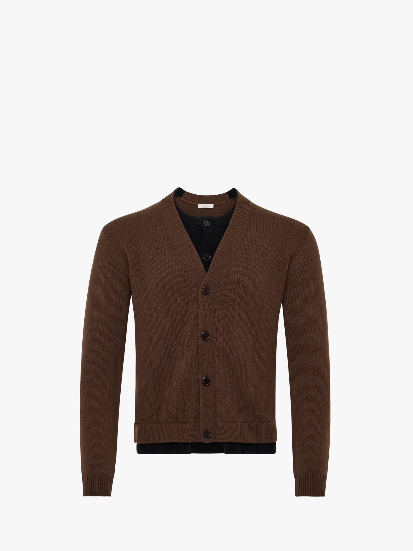 CL_CONTRAST LAYERED CARDIGAN - CHARCOAL MELANGE_KW1434YN0423