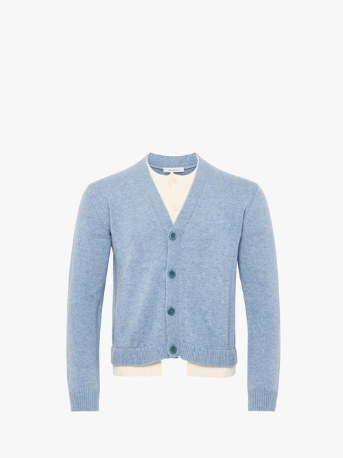 CONTRAST LAYERED CARDIGAN