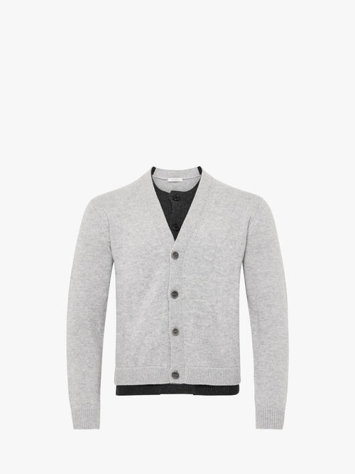 CONTRAST LAYERED CARDIGAN