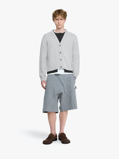 CONTRAST LAYERED CARDIGAN