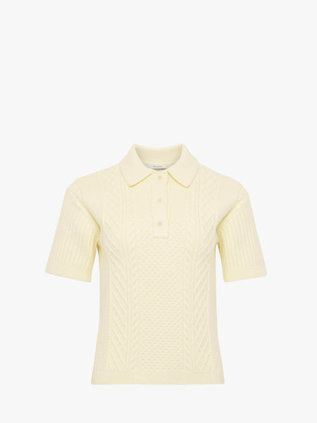 CROPPED CABLE KNIT POLO – JW Anderson