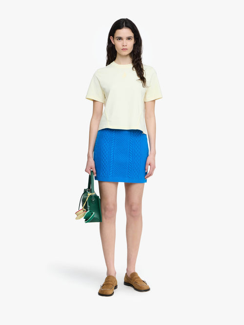 CABLE KNIT MINI SKIRT