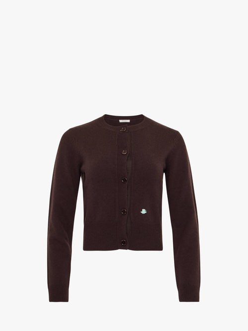 CONTRAST EMBROIDERY CARDIGAN