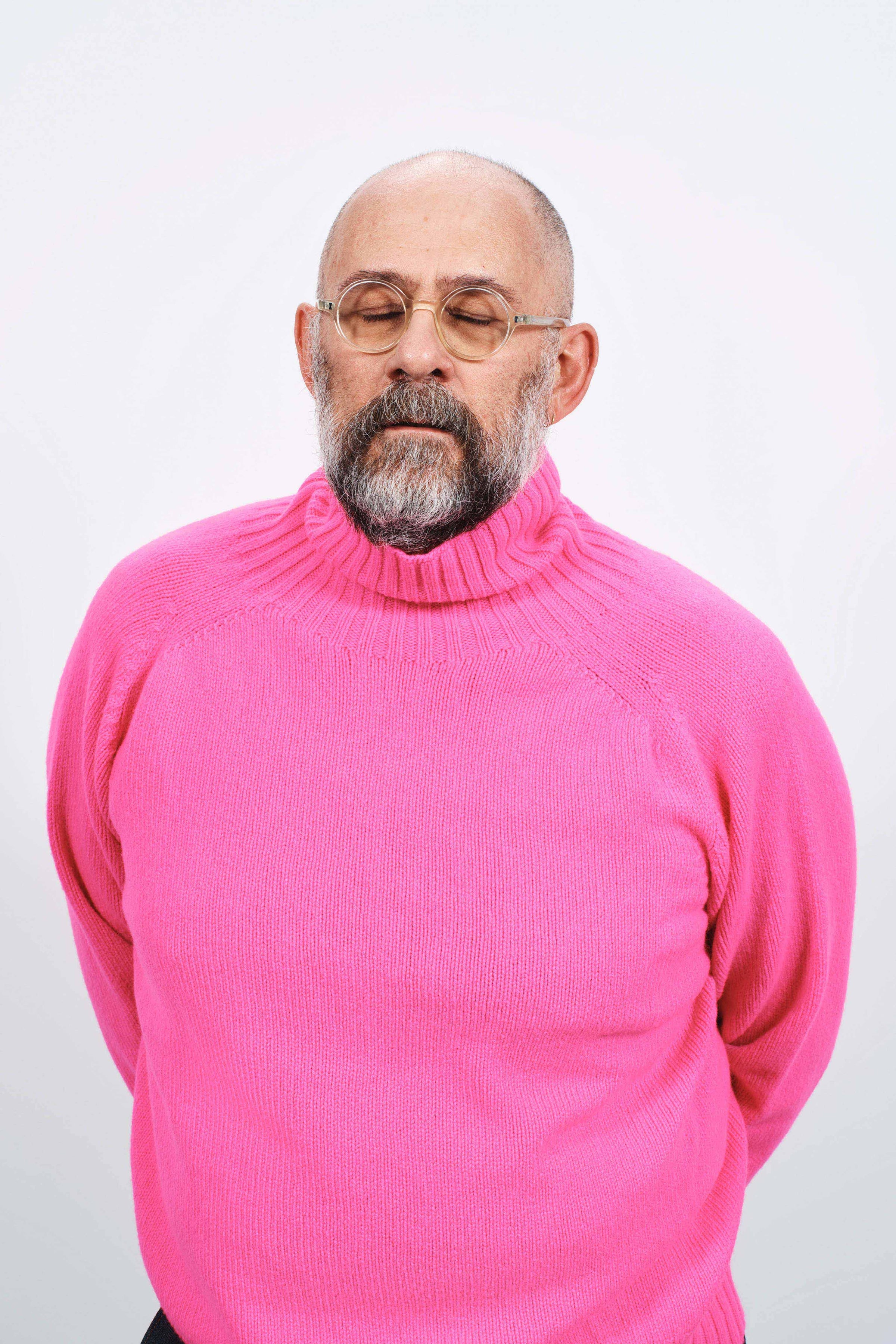 turtle neck jumper neon pink Creative 4