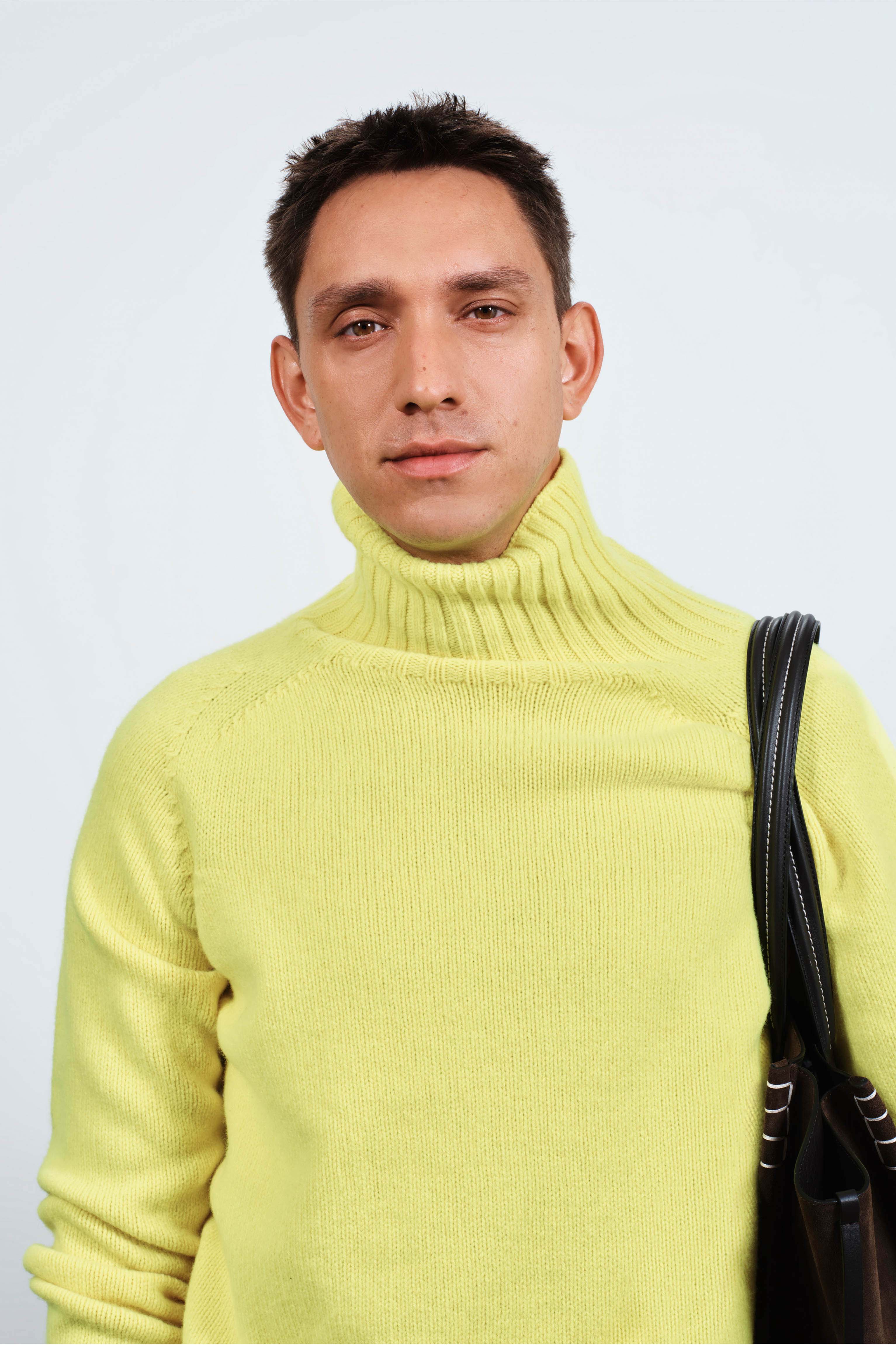Knitted Sweater Neon Turtleneck Mens Turtleneck Clearance Neon