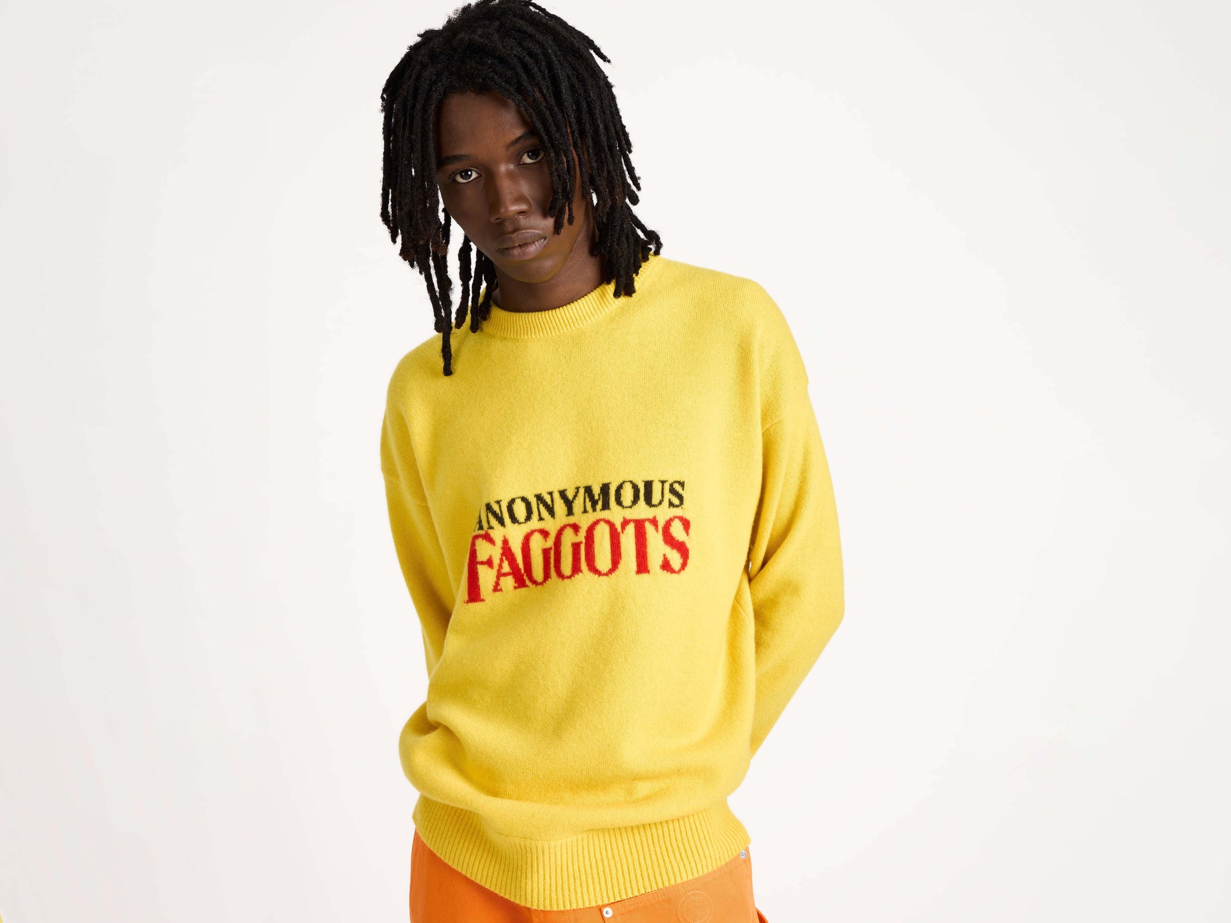 anonymous faggots jumper bright yellow 1 Model Detail 5