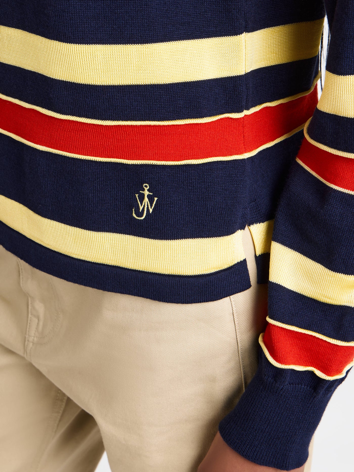 knitted rugby polo navy 1 Model Detail 6