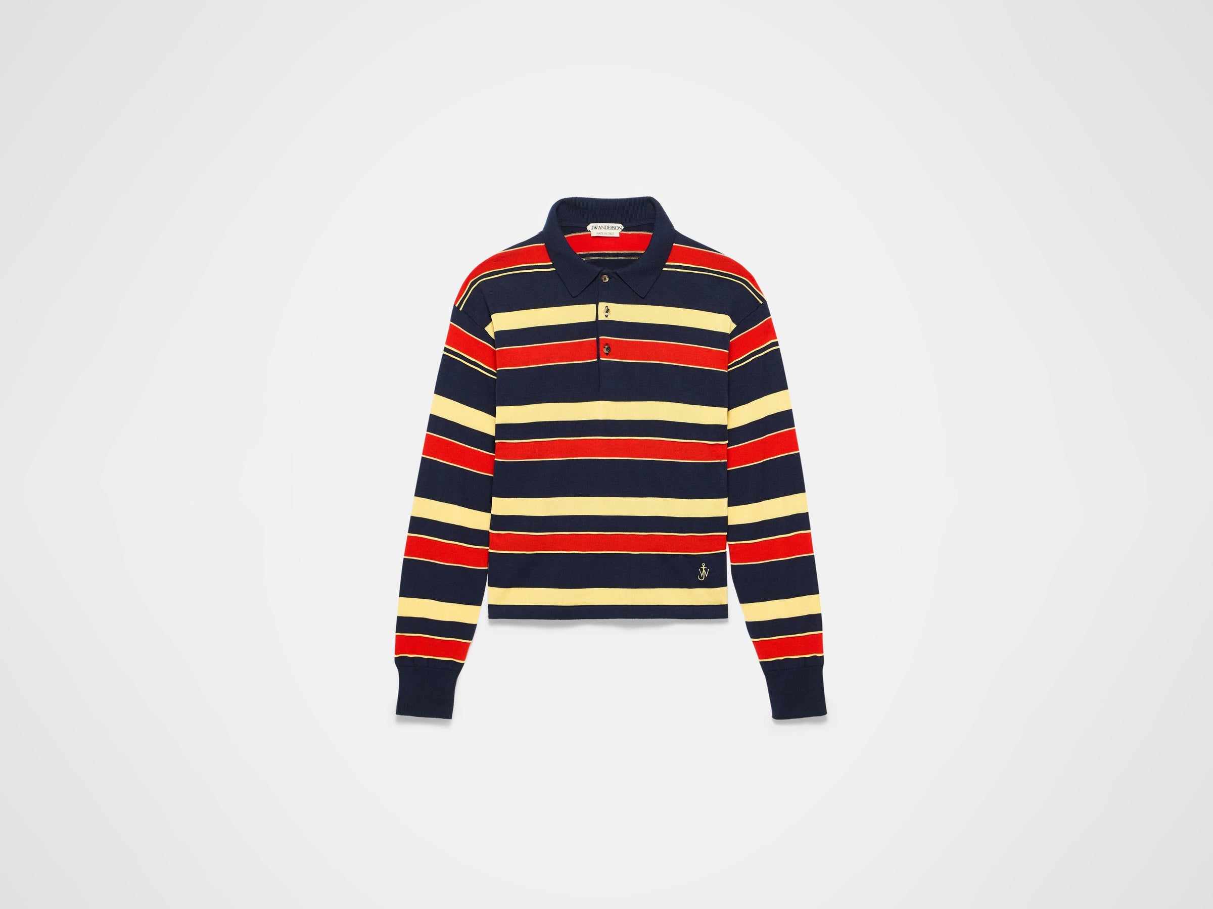 knitted rugby polo navy 1 Product Front 4
