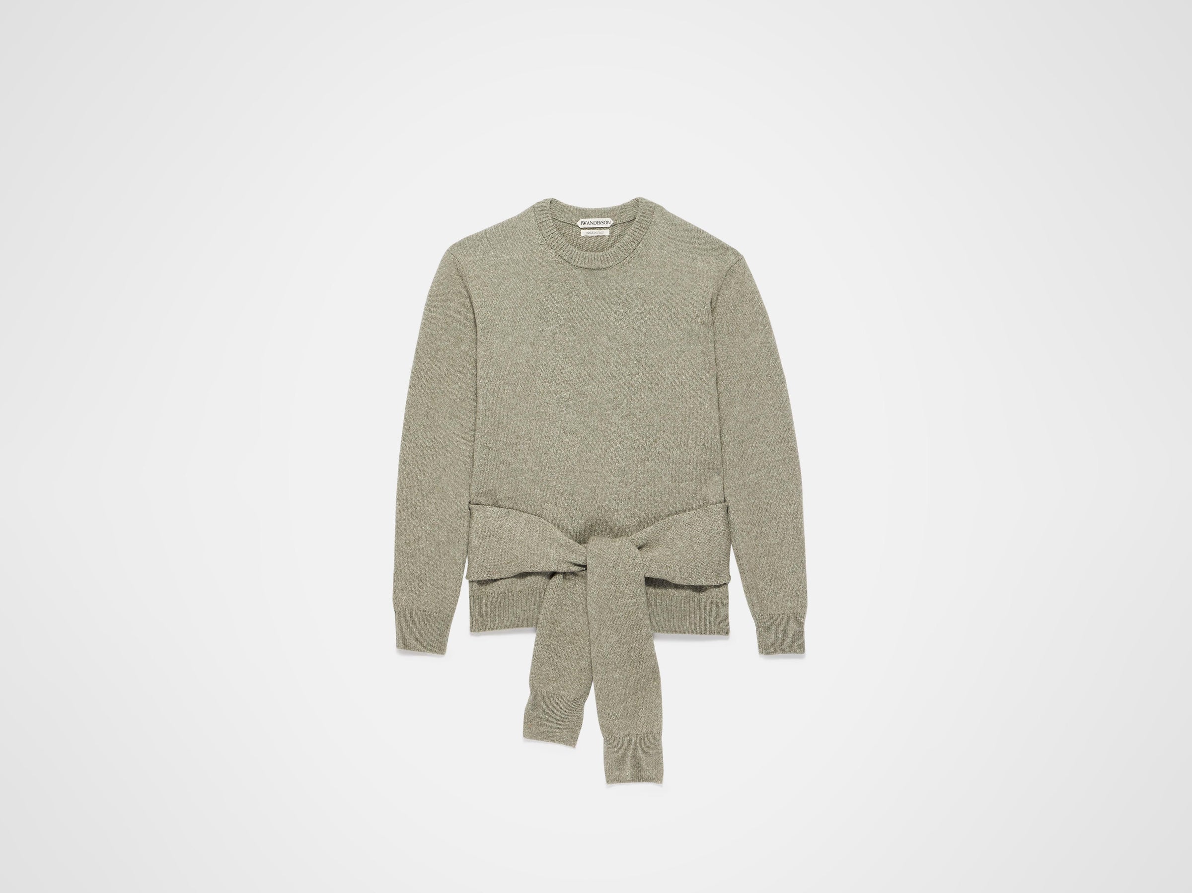 waist tie jumper sage Product Front 6