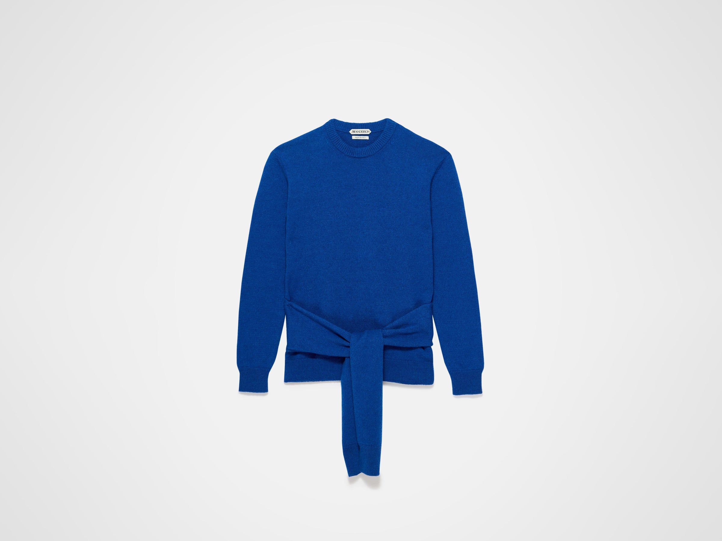 waist tie jumper cobalt Product Front 6