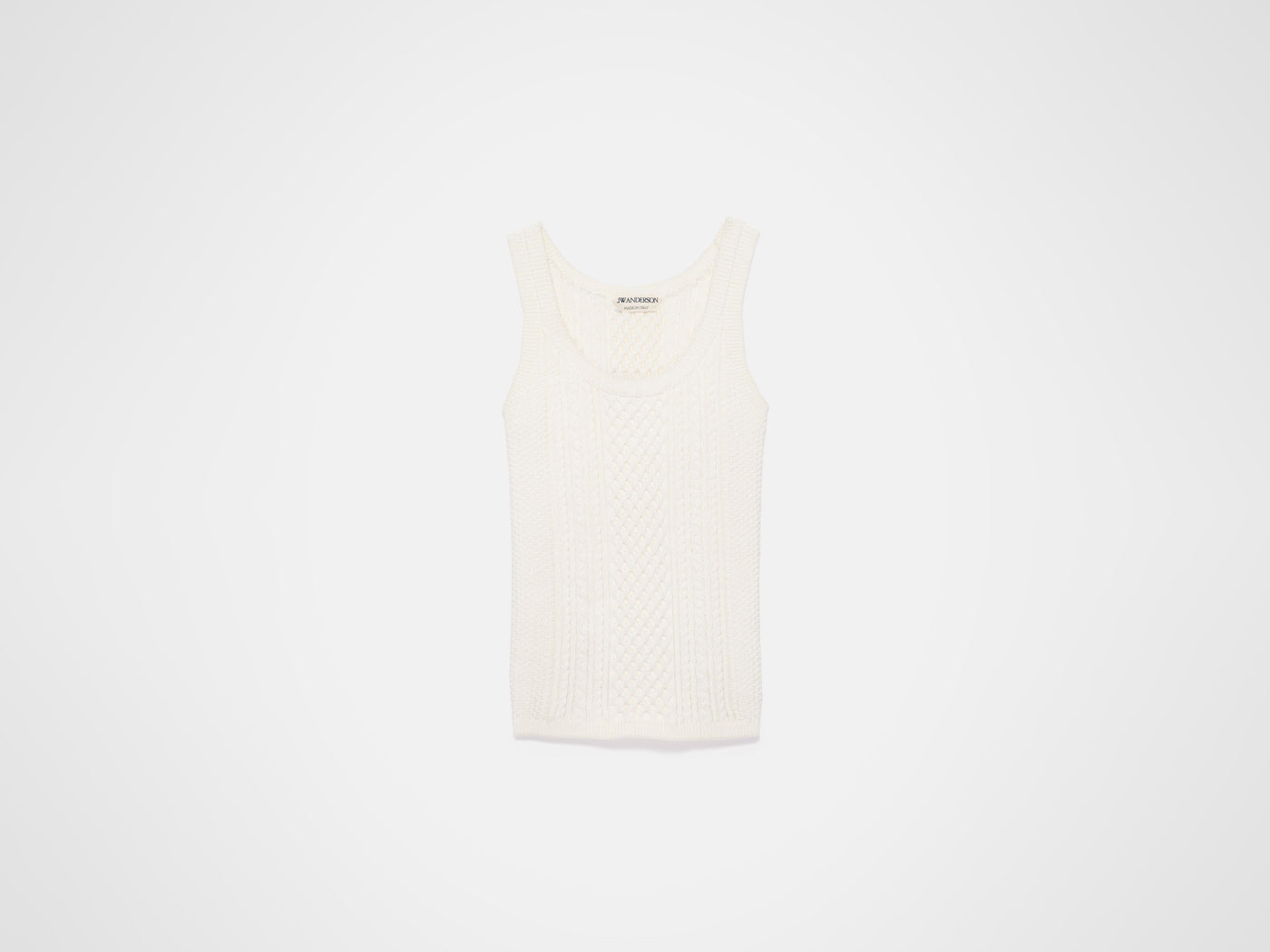 cable tank top ivory Product Front 6