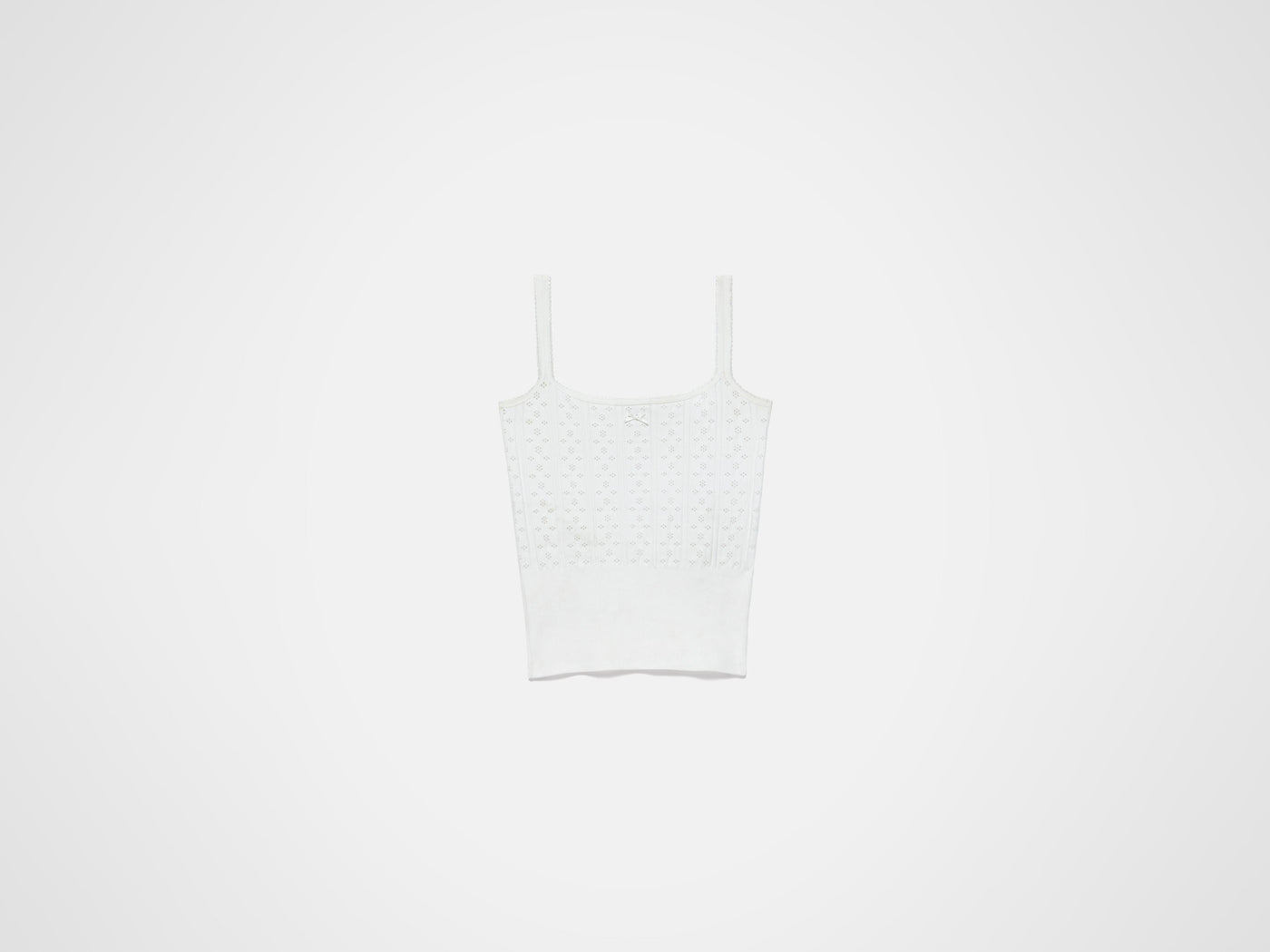 pointelle tank top off white Product Front 7