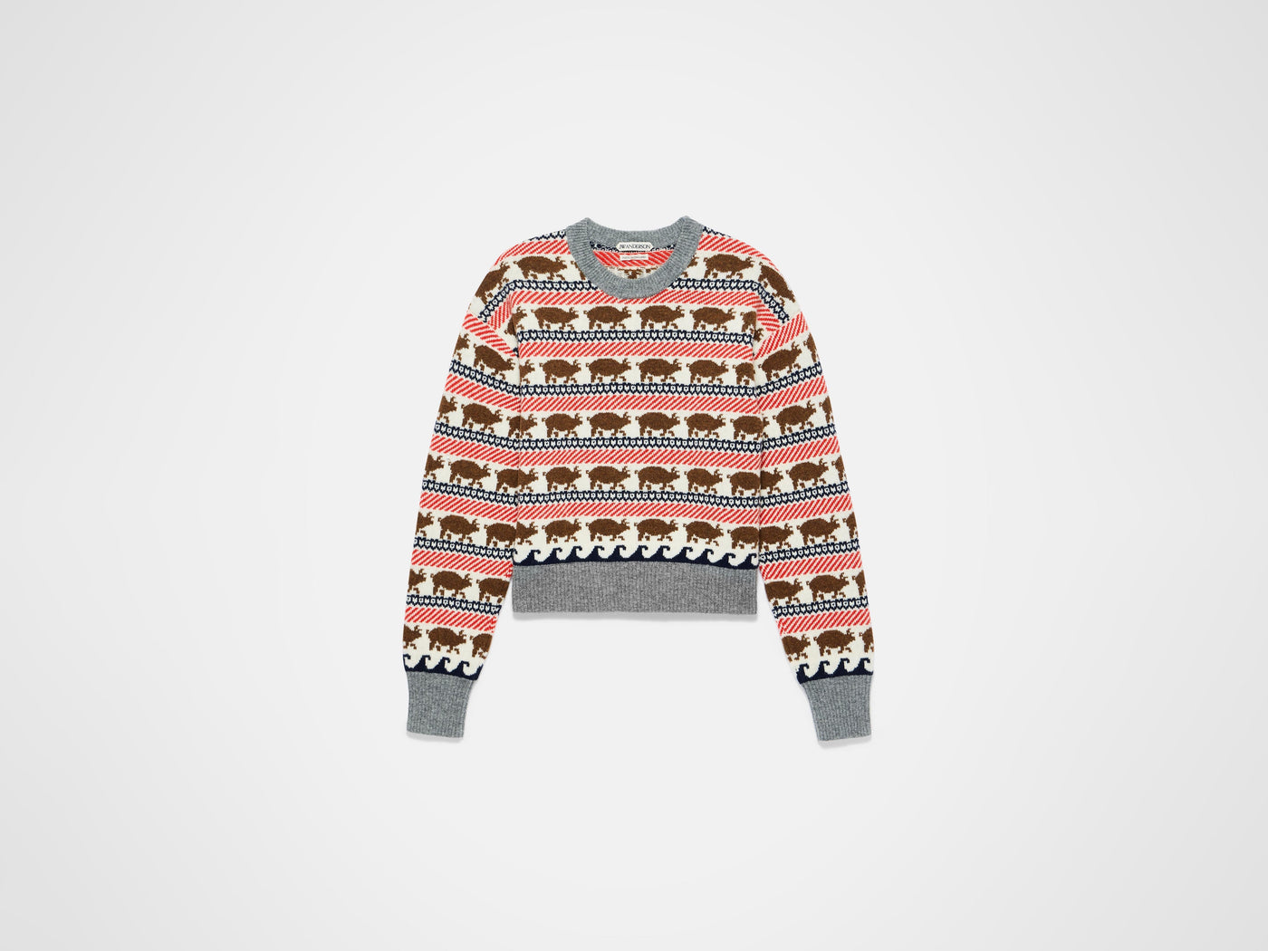 FAIRISLE 'PIG' JUMPER IN RED