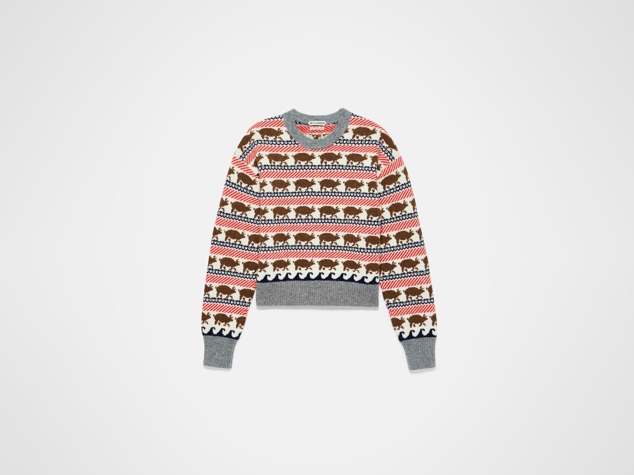 FAIRISLE 'PIG' JUMPER IN RED