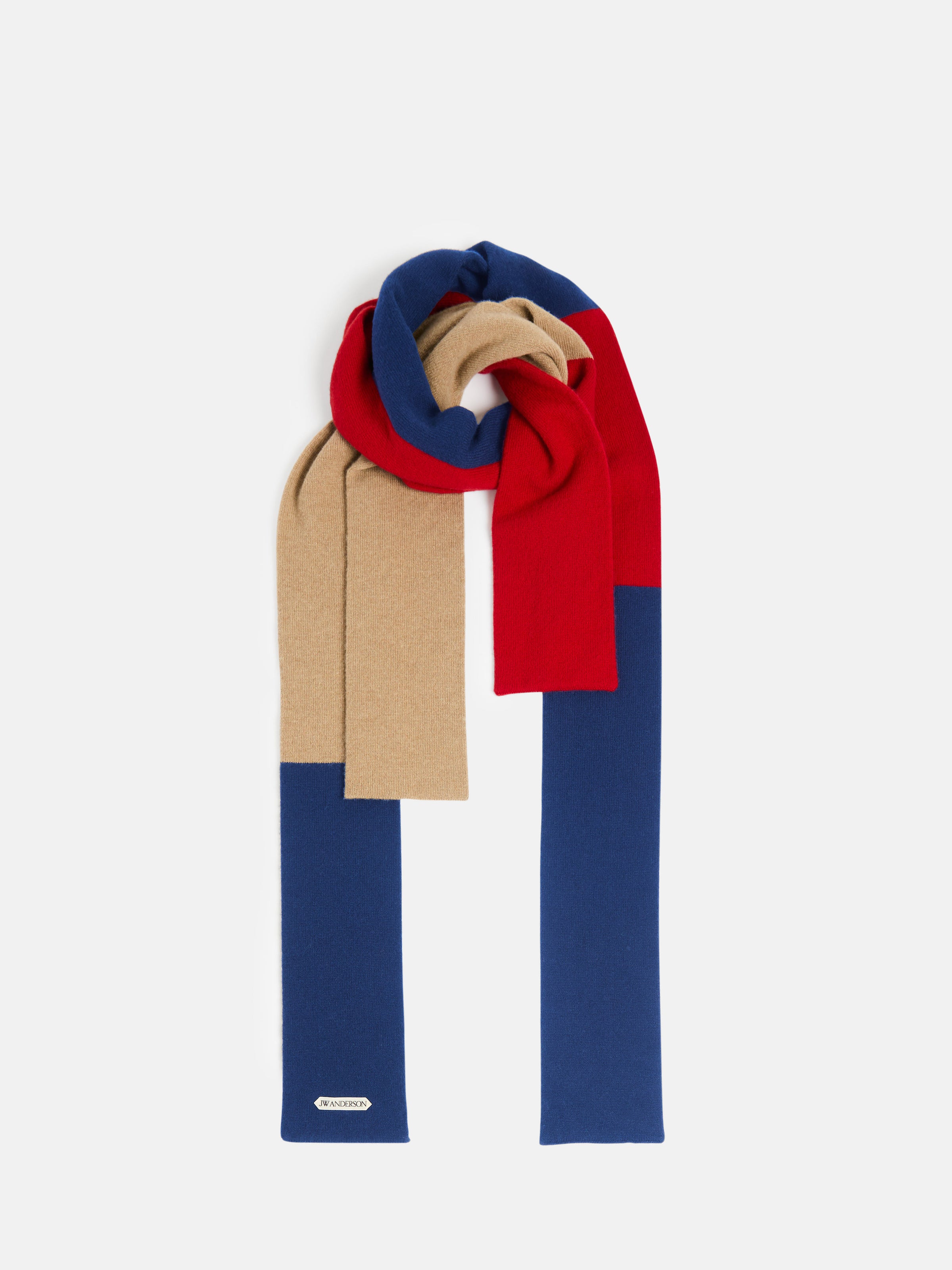 FOUR-WAY FASTENED SCARF IN BLUE