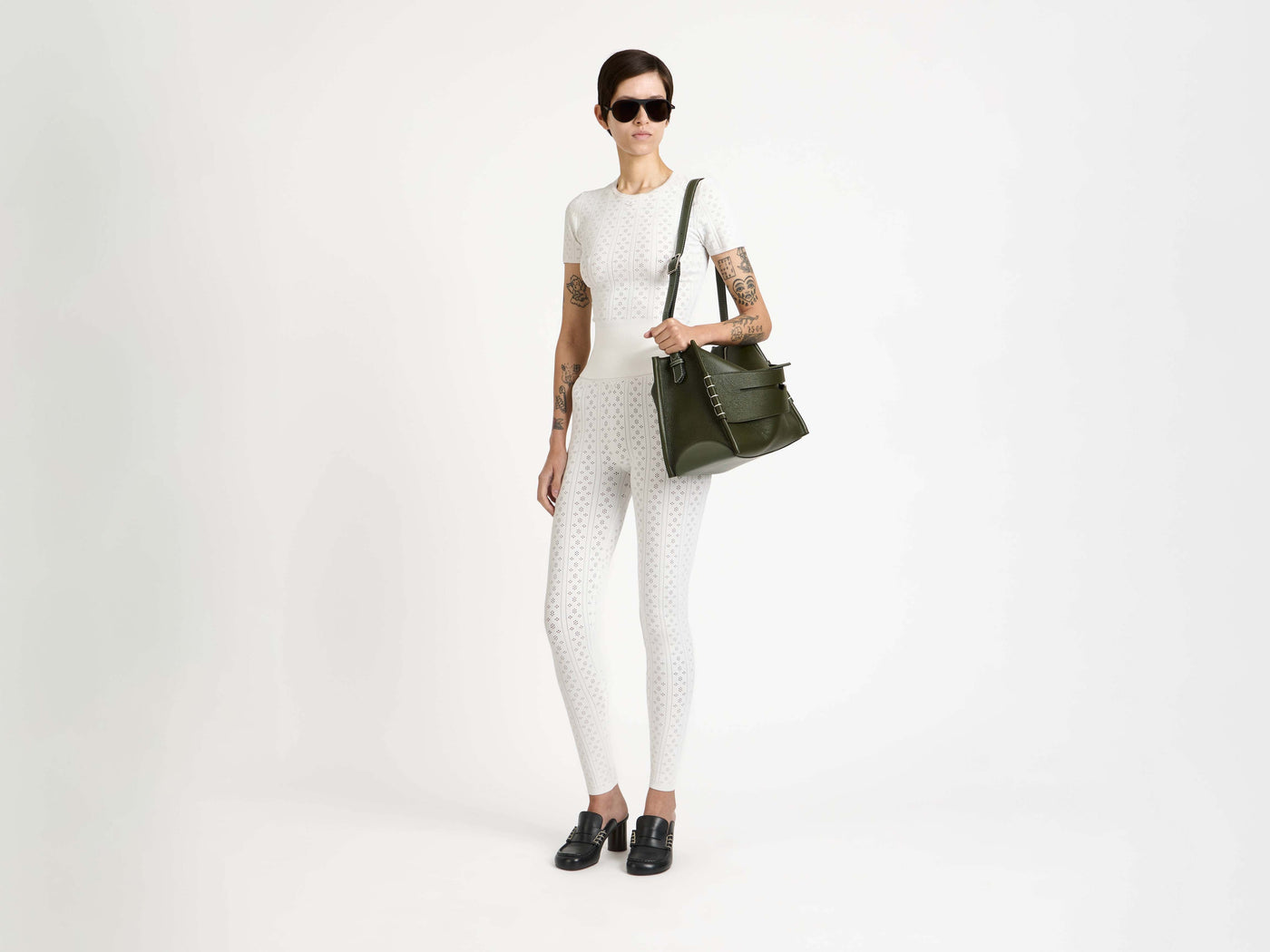 pointelle leggings off white Model Front 4
