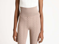 pointelle leggings taupe Model Detail 1